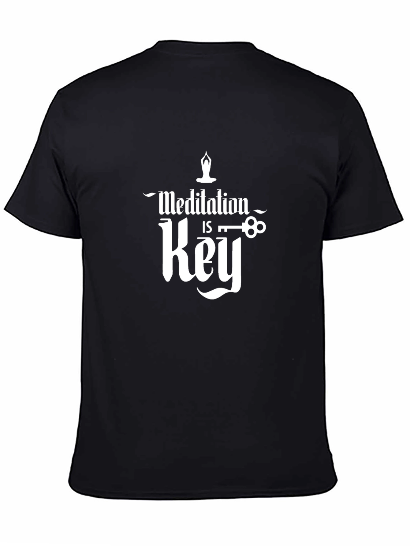 Black Meditation is Key Black T-Shirt view 4