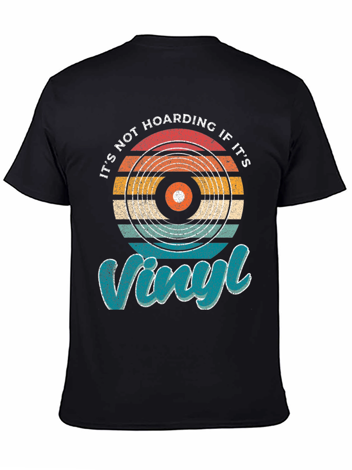 Black Vinyl Record Lover T-Shirt - It's Not Hoarding view 4