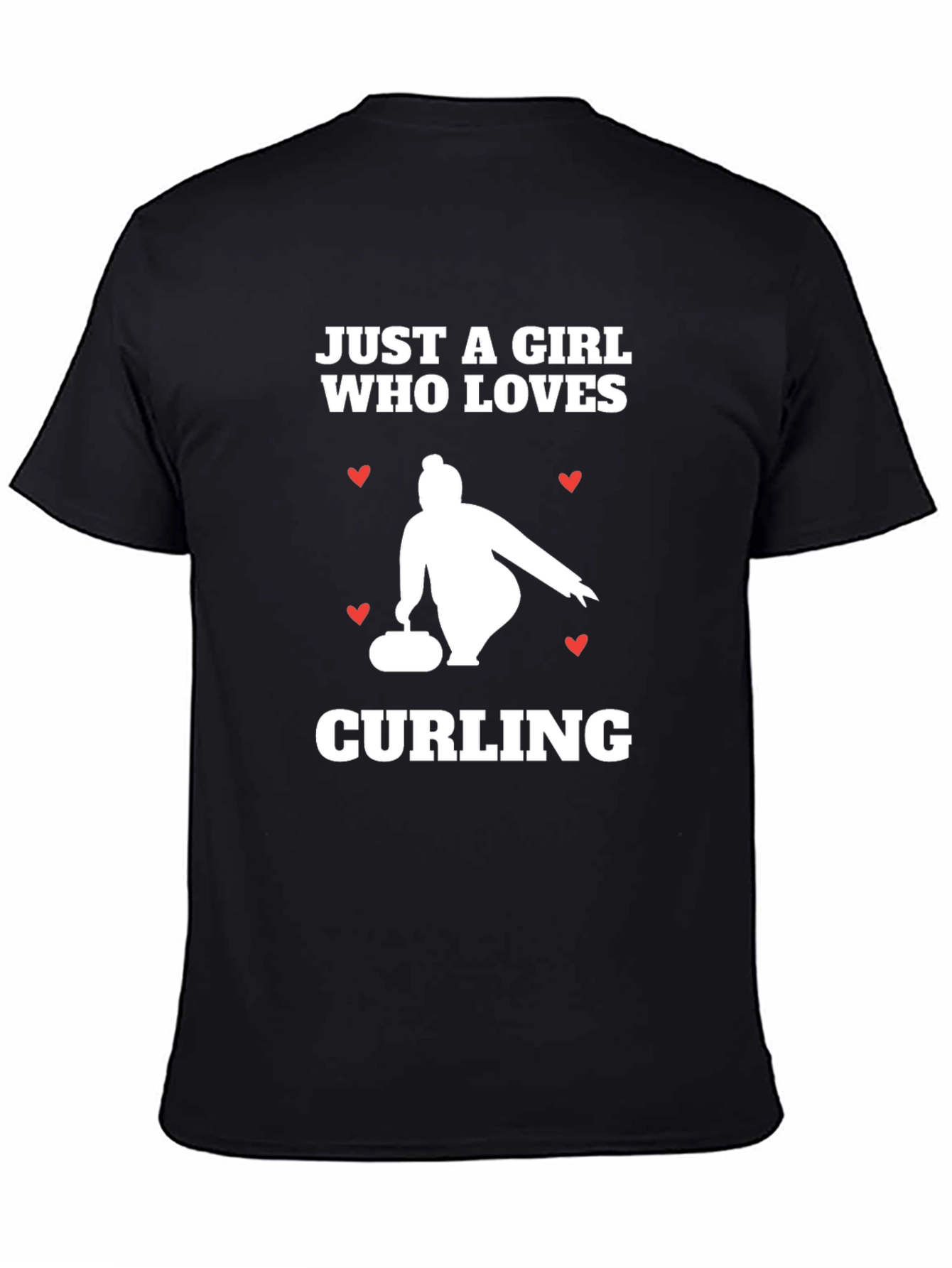 Black Curling Girl T-Shirt - Love of the Game view 4