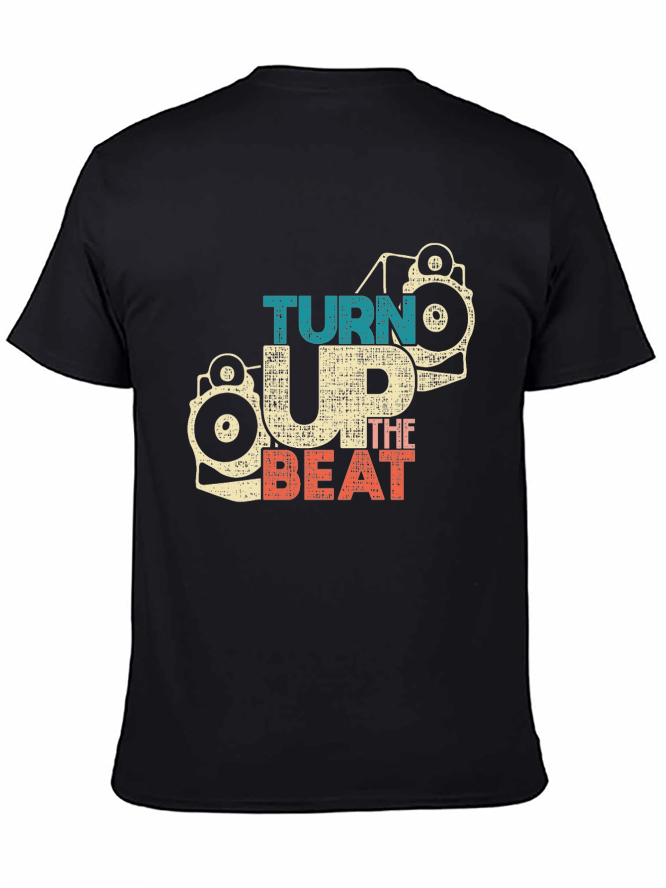Black Turn Up the Beat Graphic Tee view 4