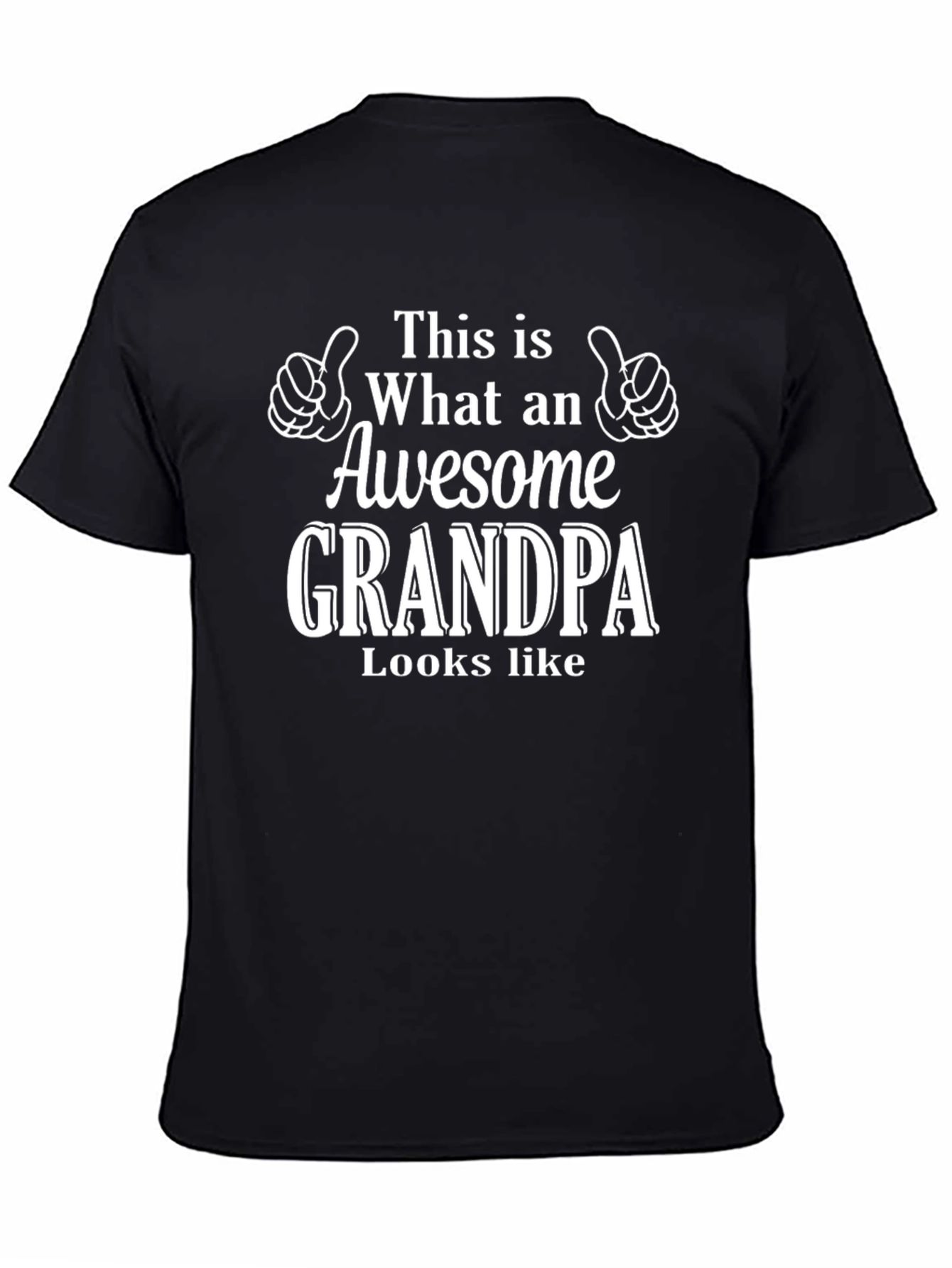 Black Awesome Grandpa T-Shirt - Gift for Grandfathers view 4