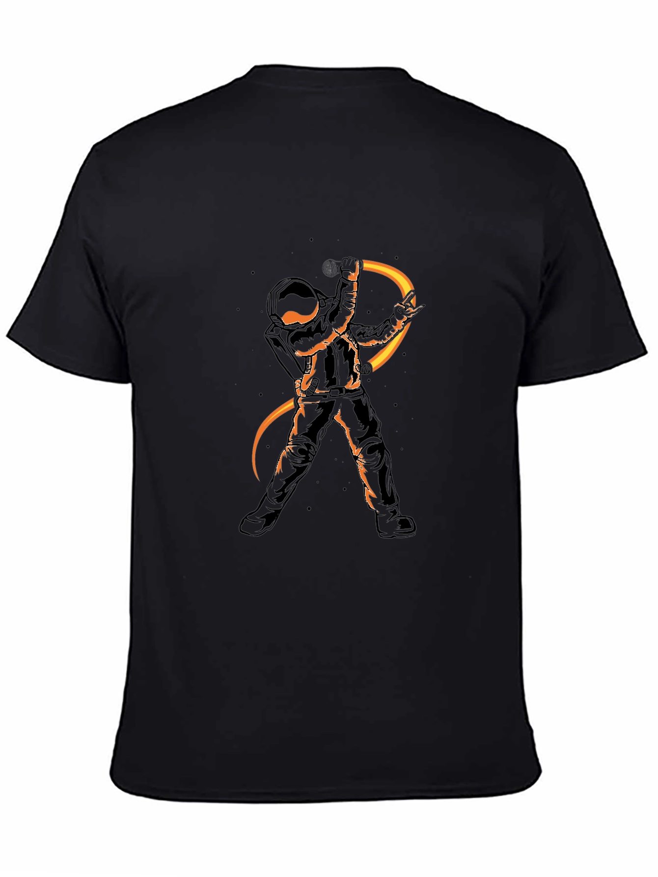 Black Astronaut Graphic Tee - Rock On in Style! view 4