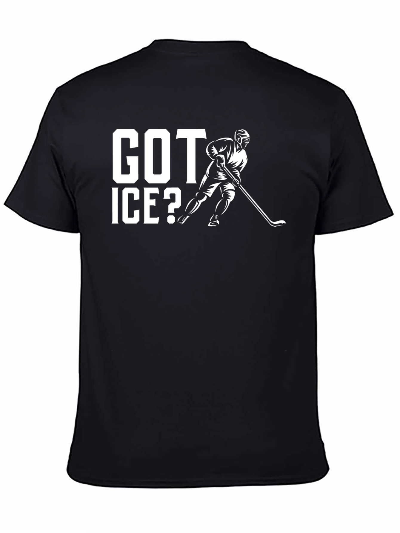 Black Got Ice? Hockey Graphic T-Shirt view 4