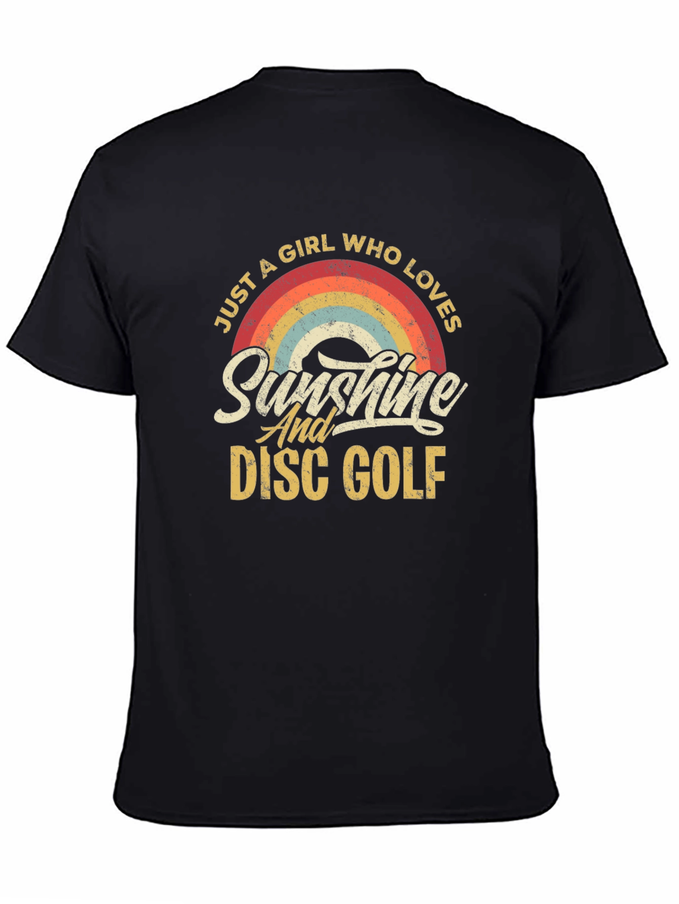Black Sunshine & Disc Golf Graphic Tee view 4