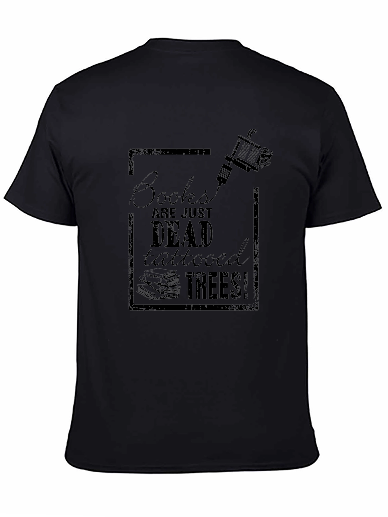 Black Books Are Dead, Tattooed Trees! Graphic T-Shirt view 4