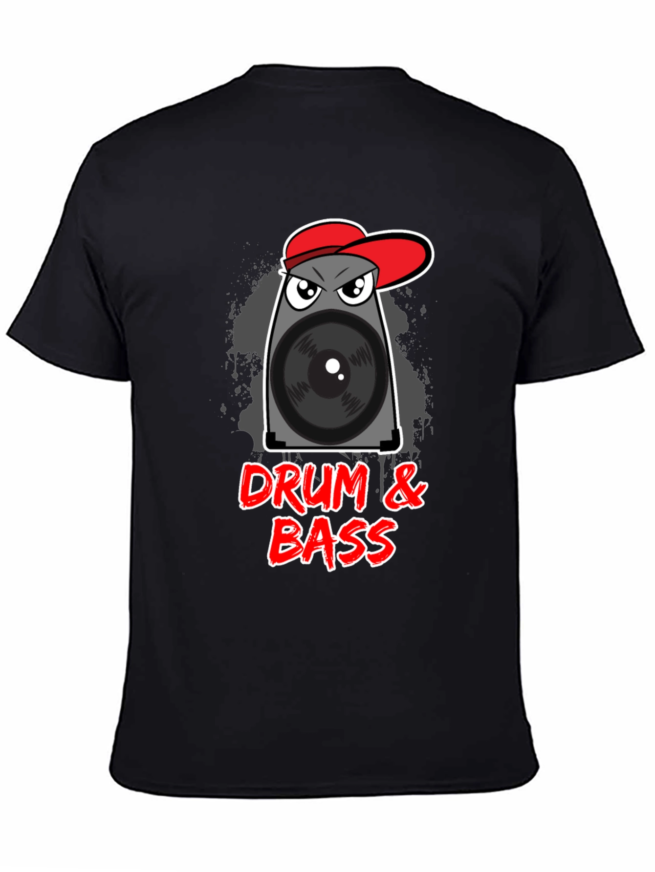 Black Drum & Bass Speaker T-Shirt view 4