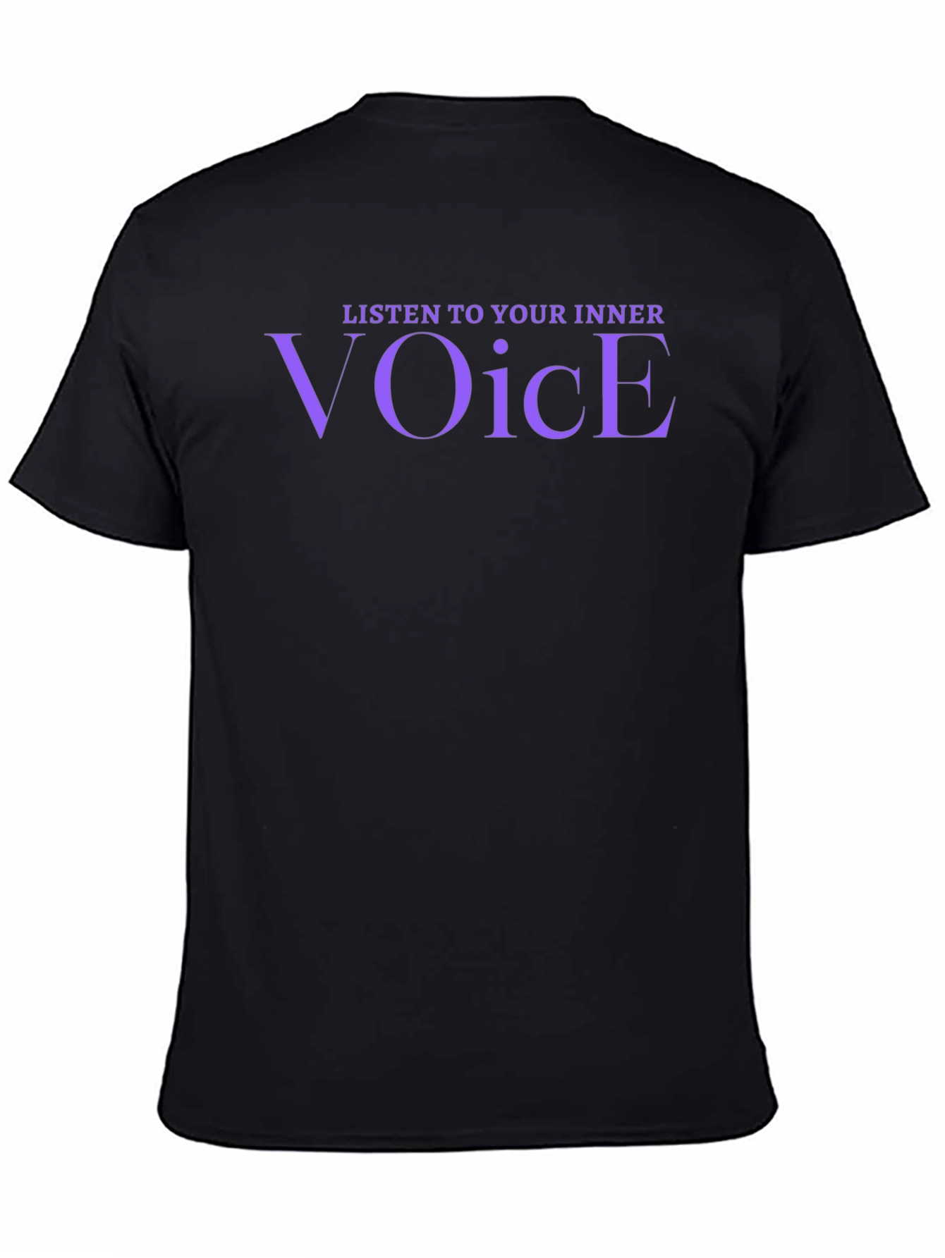Black Listen to Your Inner Voice Graphic Tee view 4