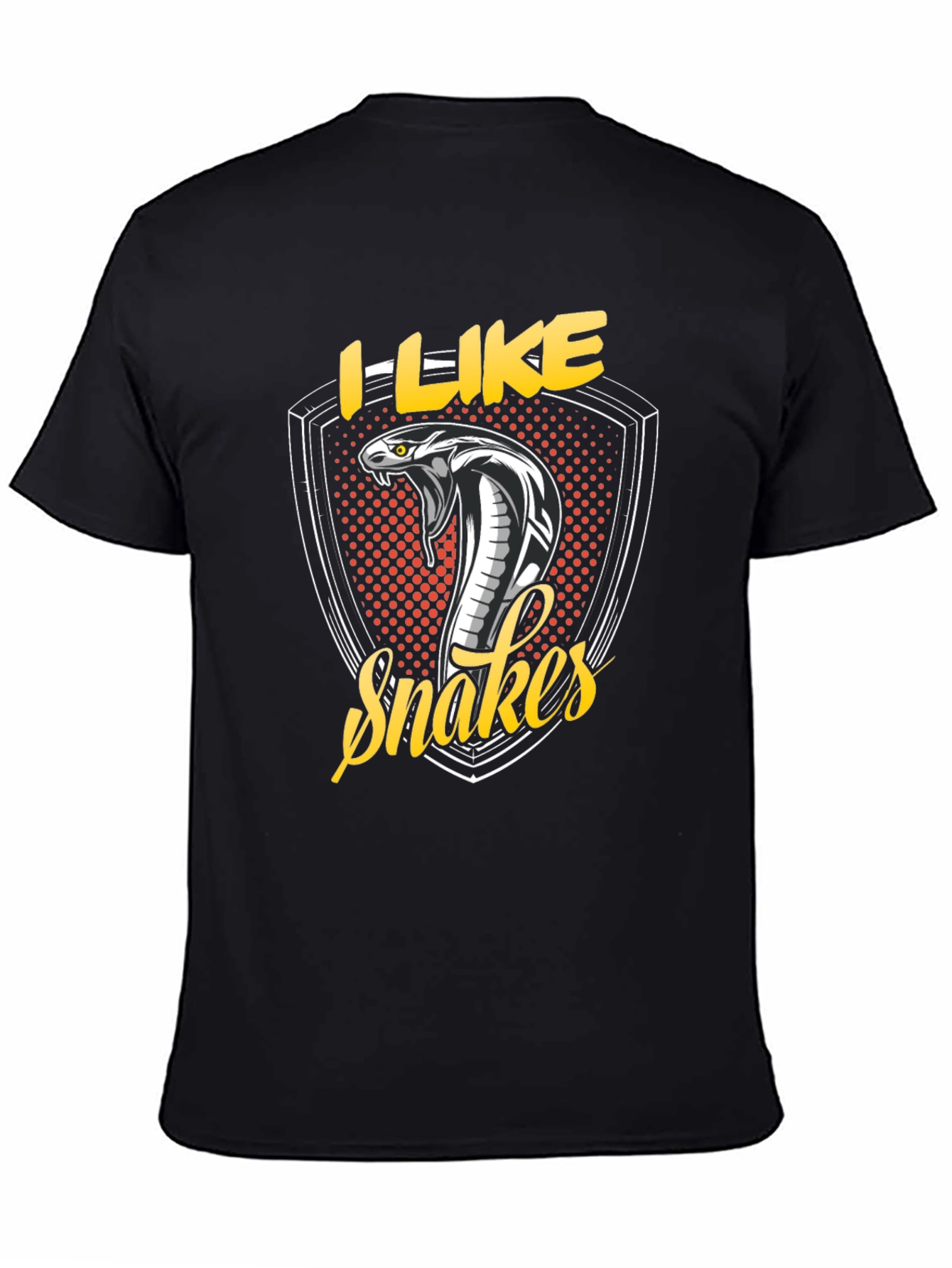 Black I Like Snakes Graphic Tee - Black view 4