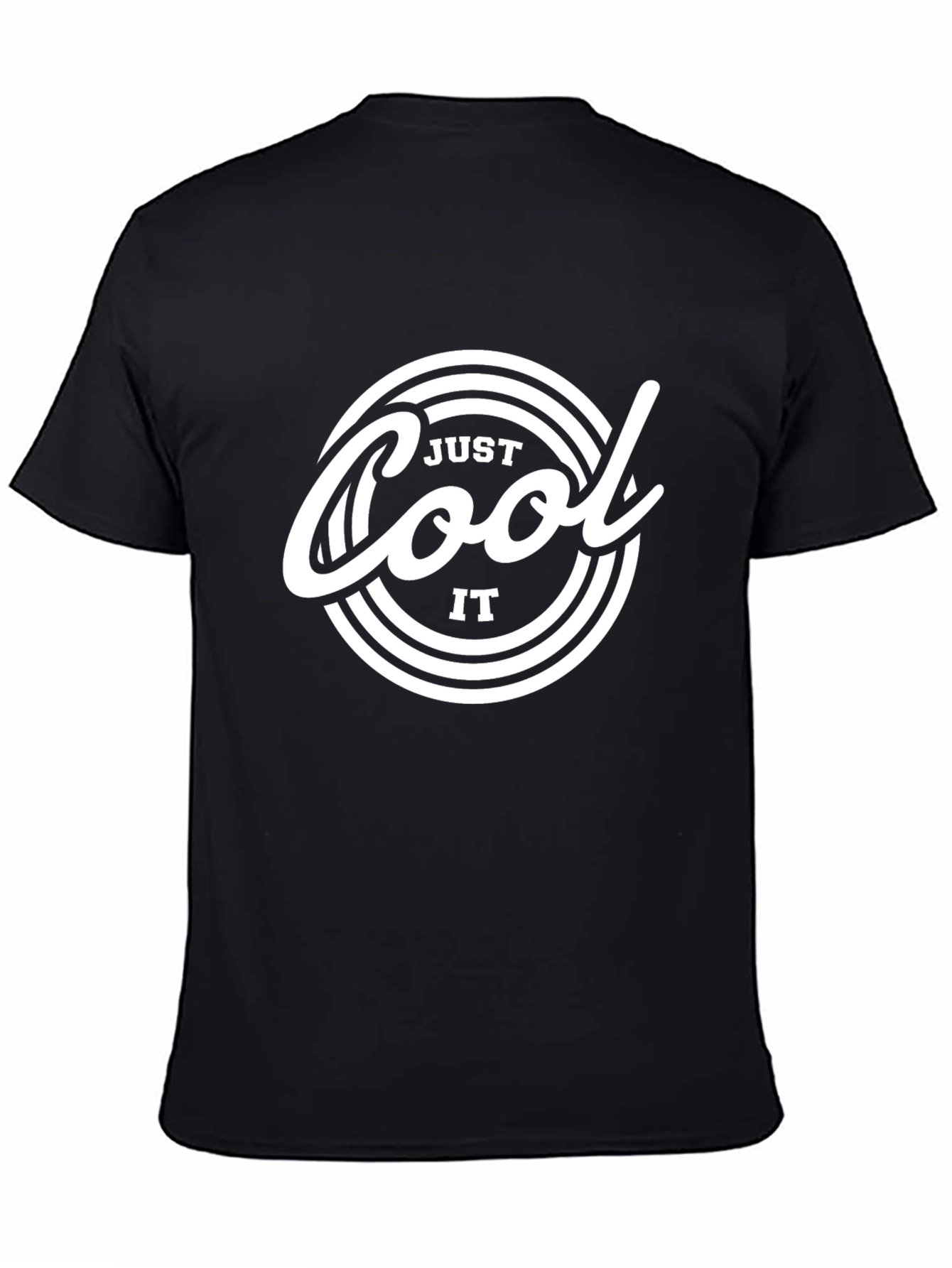Black Just Cool It T-Shirt - Black Graphic Tee view 4