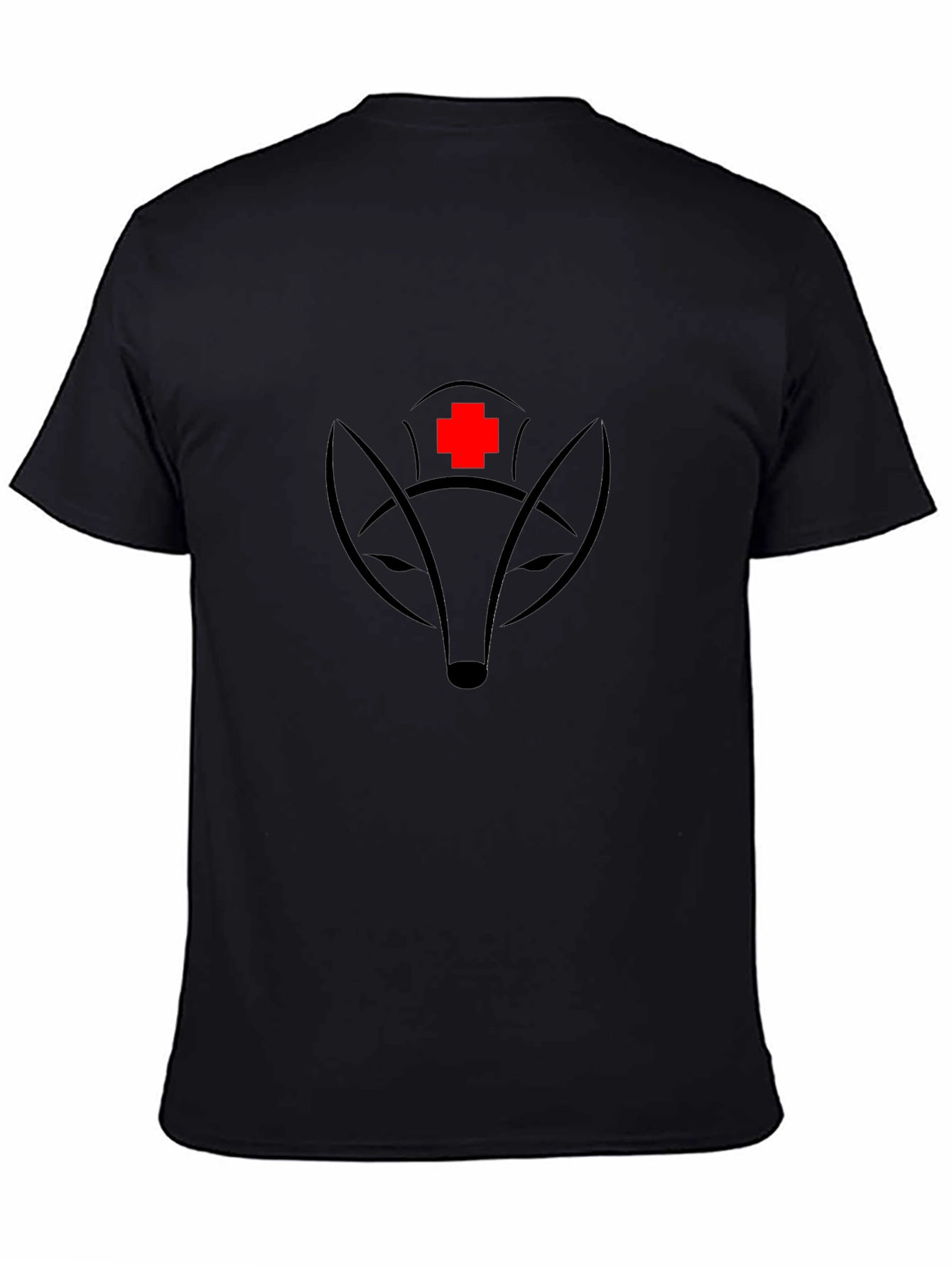 Black Fox Nurse Graphic T-Shirt - Unisex view 4