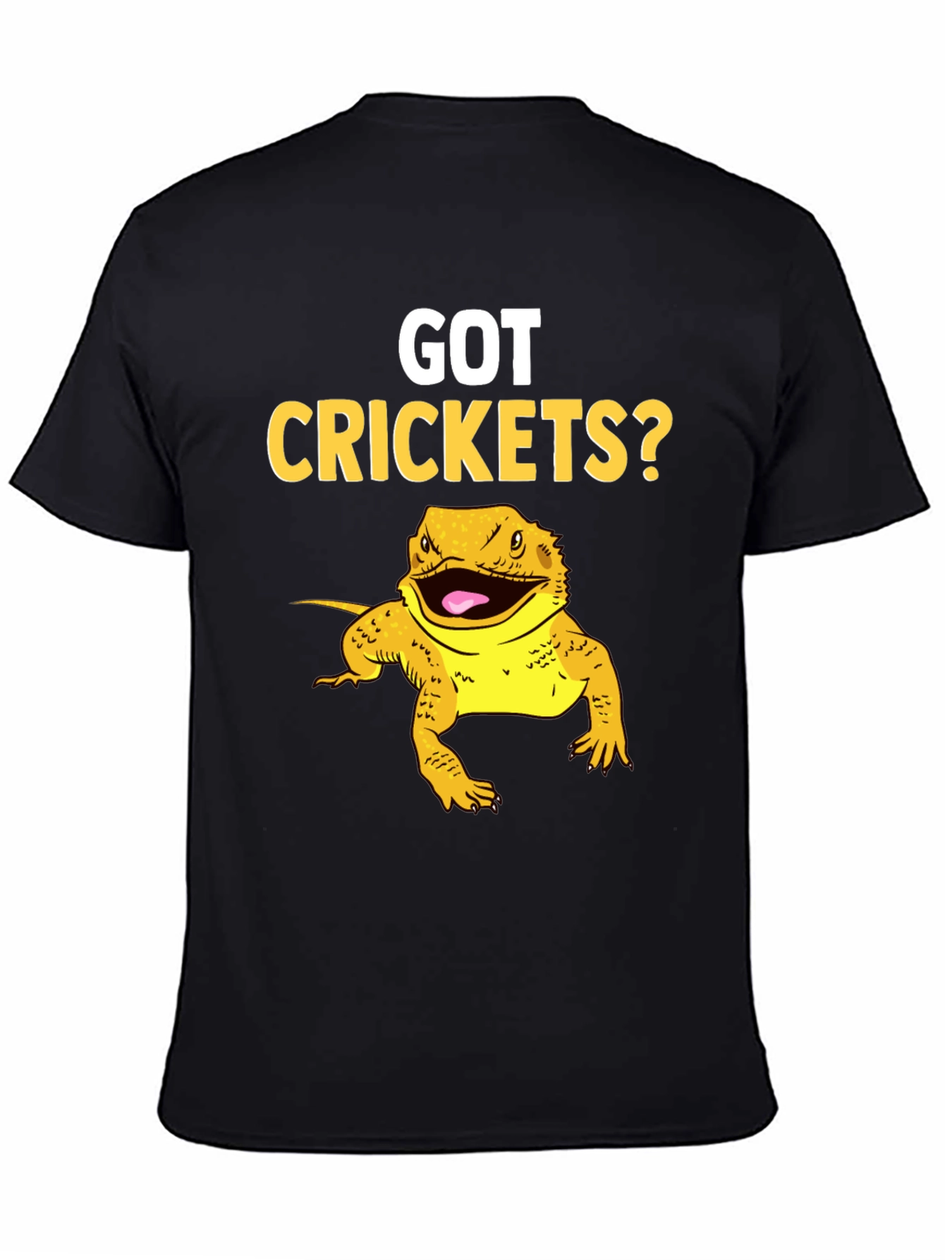 Black Got Crickets? Bearded Dragon Pet T-Shirt view 4