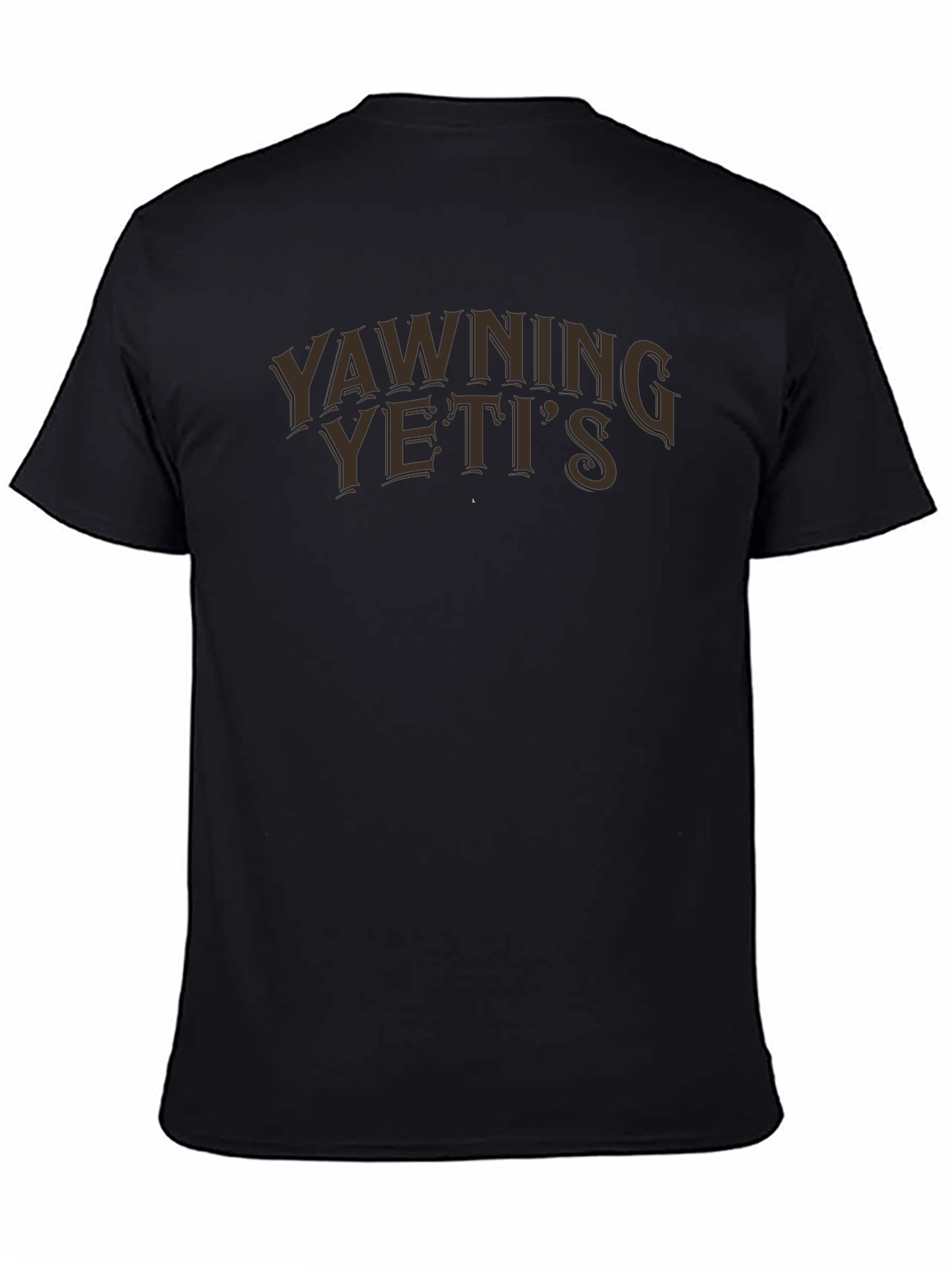 Black Yawning Yeti's Graphic Tee - Soft Cotton Comfort view 4