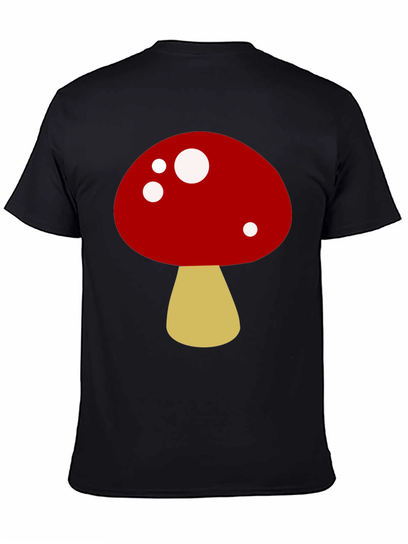 Black Mushroom Graphic Tee - Fun, Casual Style view 4