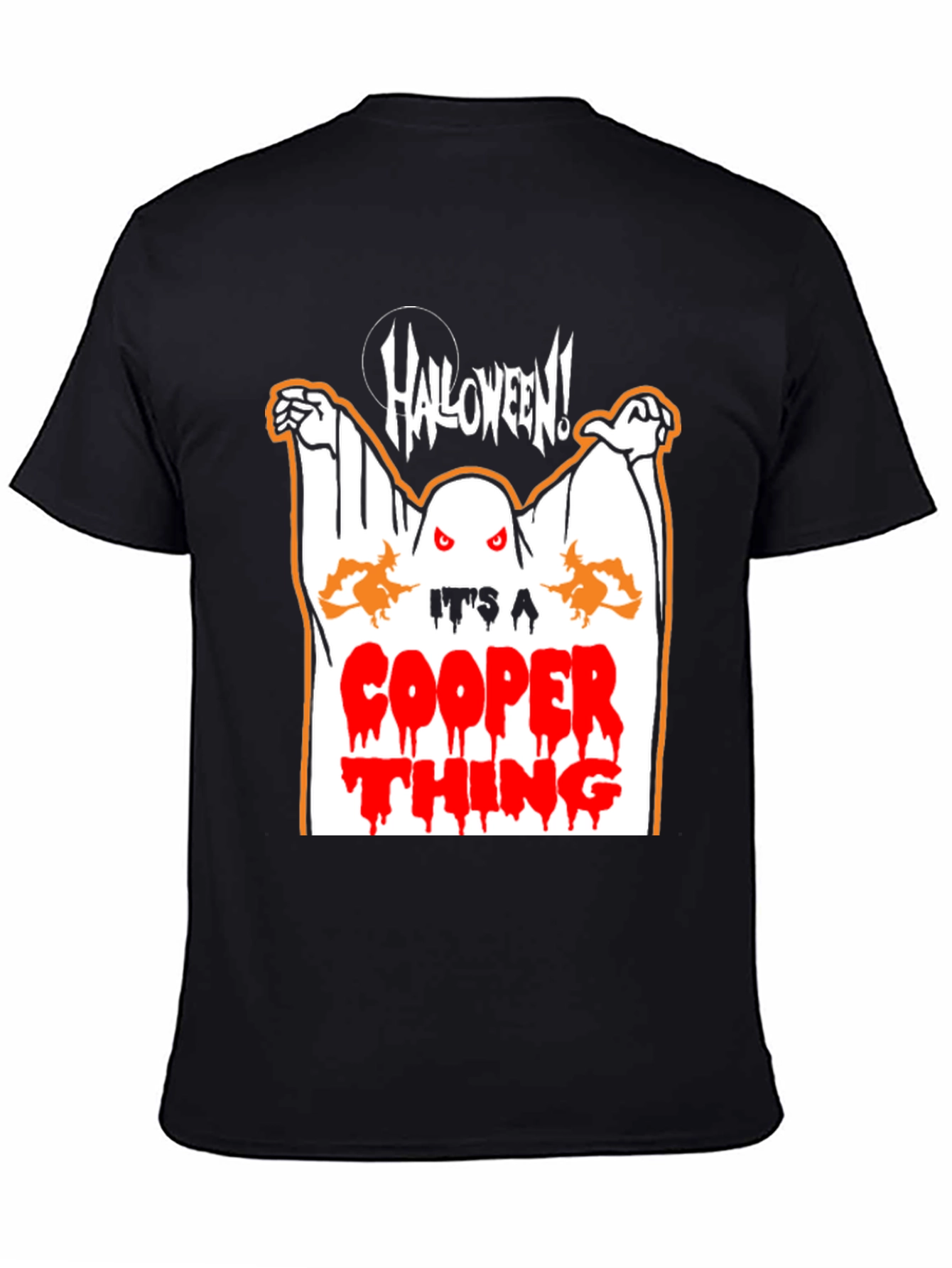 Black Halloween Ghost T-Shirt - It's a Cooper Thing! view 4