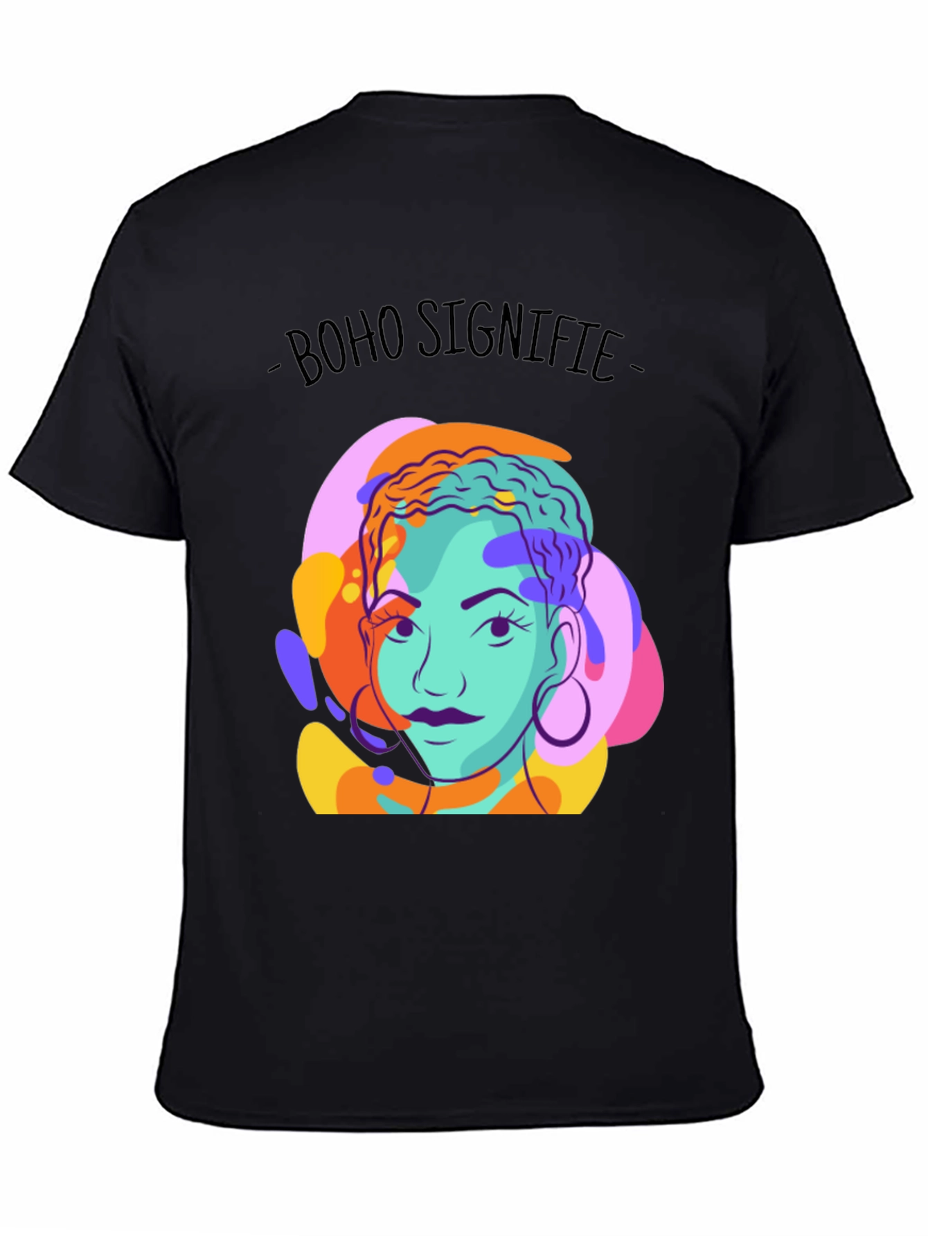 Black Boho Signifie Graphic Tee - Stylish Unisex T-Shirt view 4