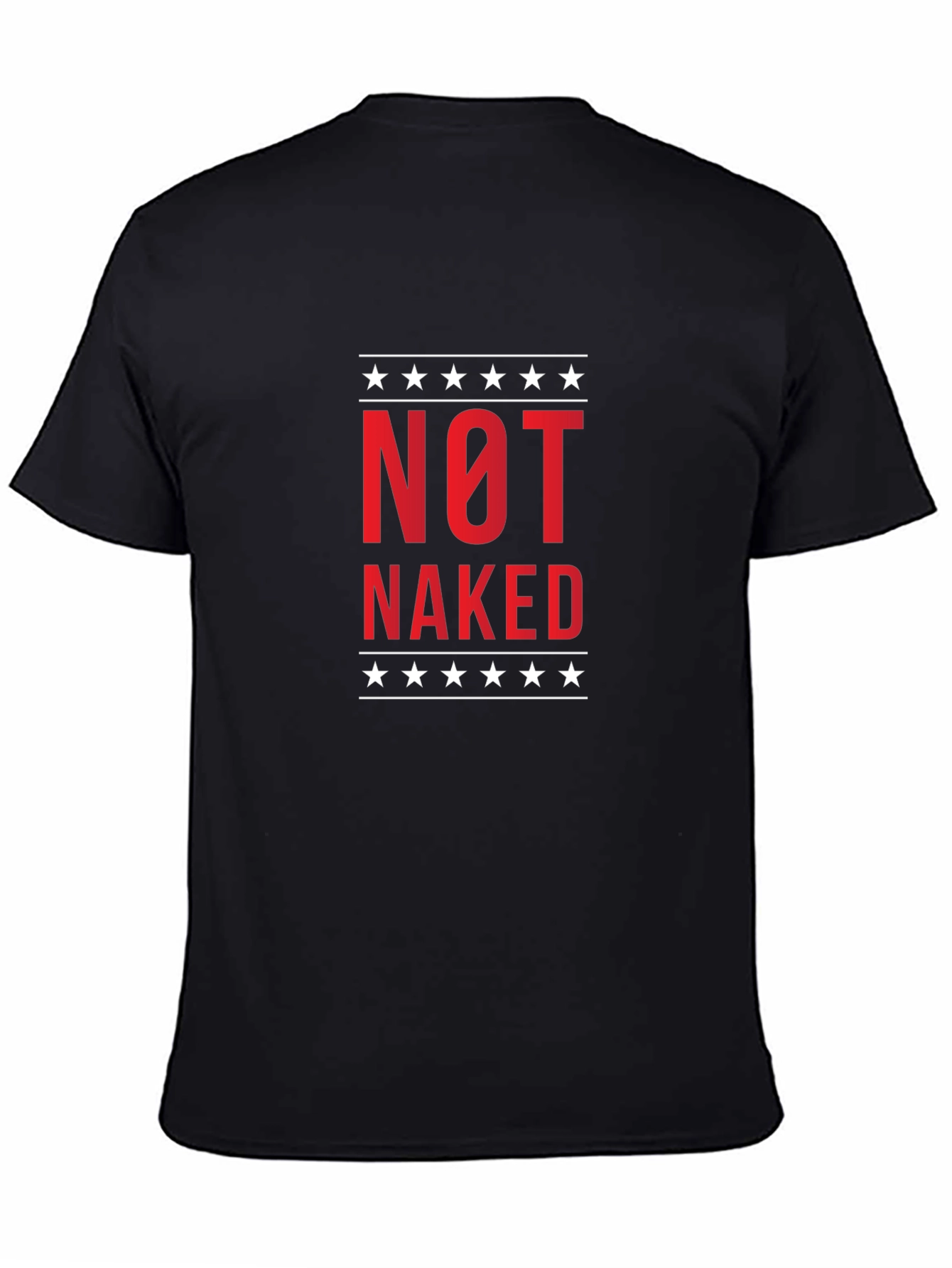 Black "Not Naked" Graphic T-Shirt view 4