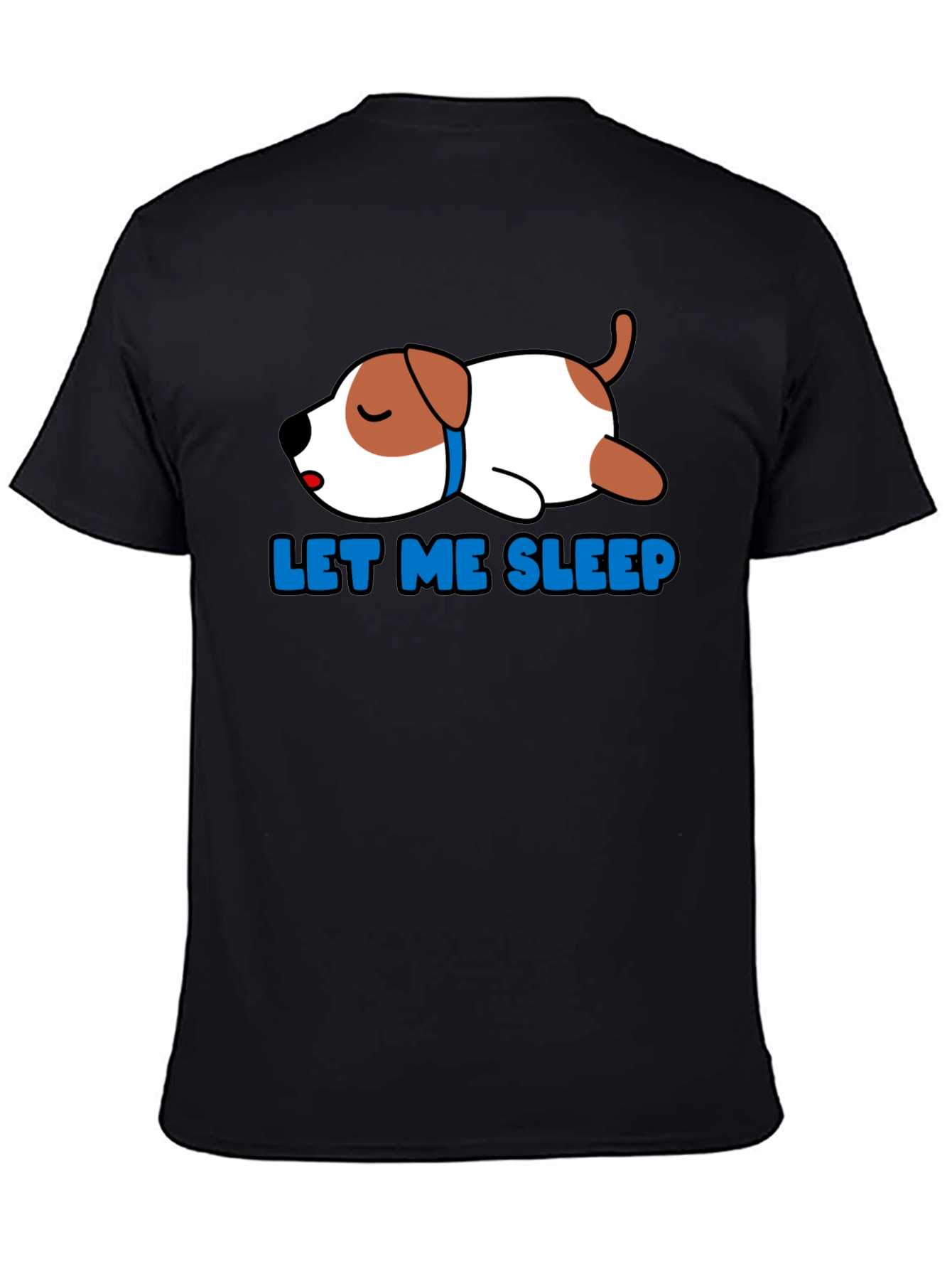Black Let Me Sleep Dog T-Shirt view 4