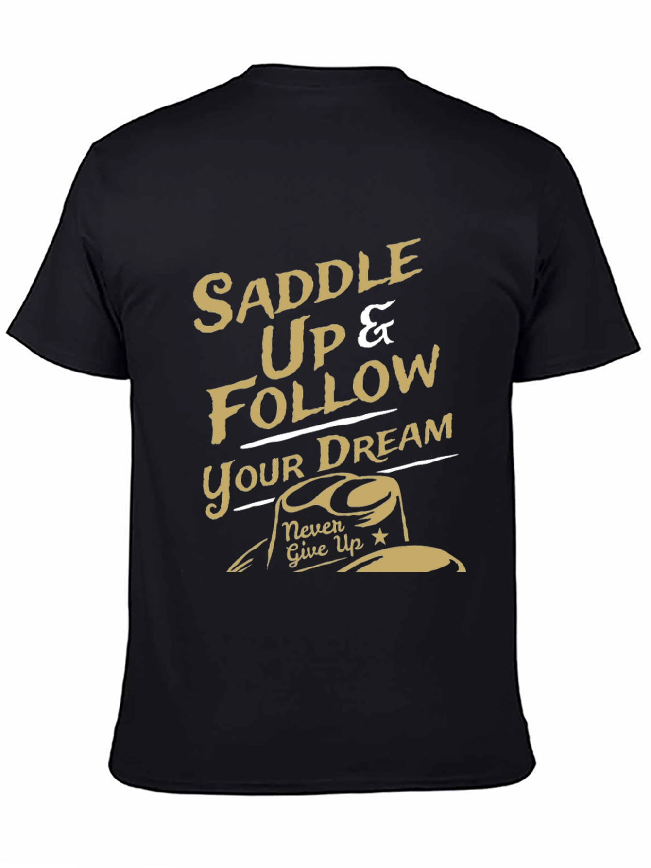 Black Saddle Up & Follow Your Dream Graphic Tee view 4