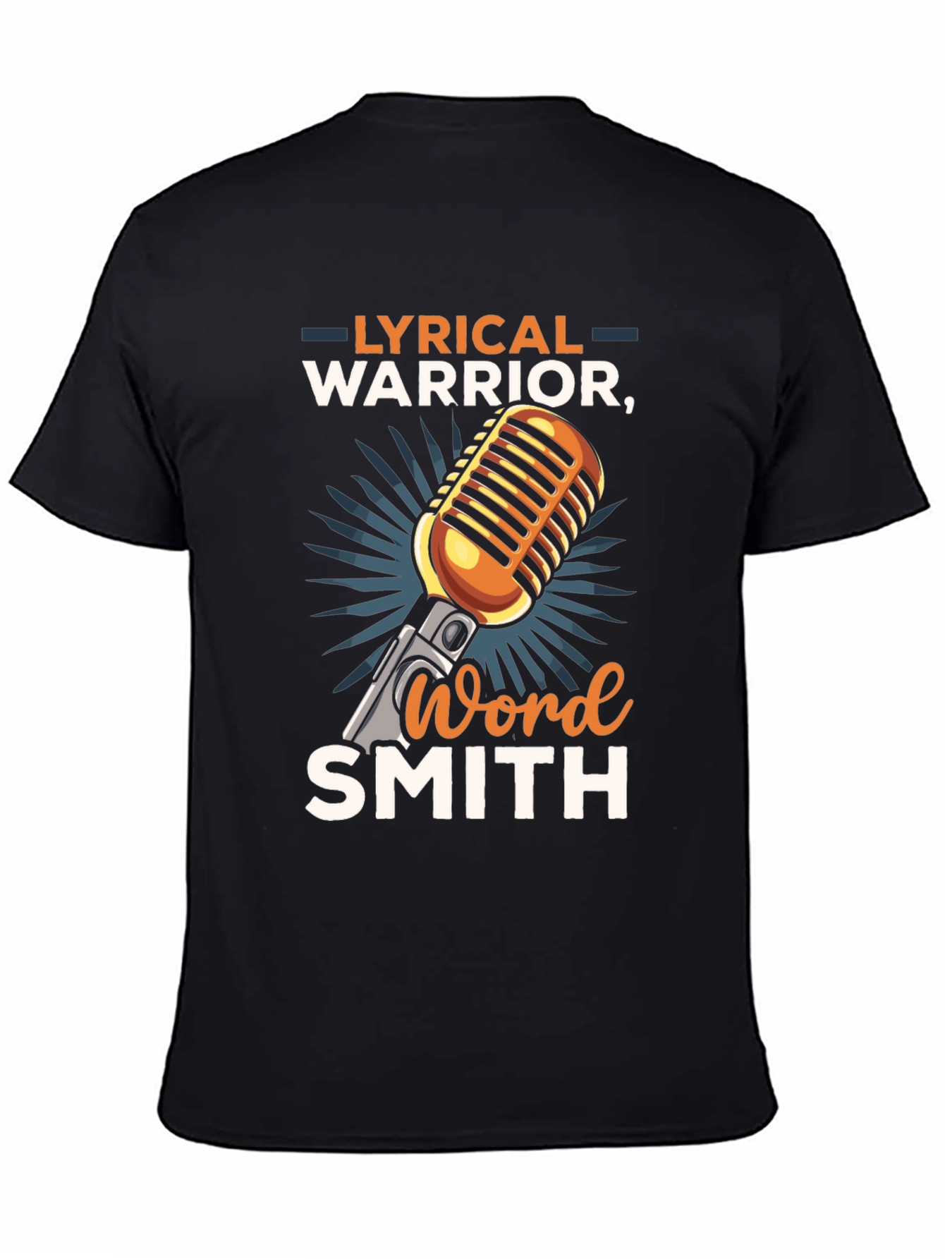 Black Lyrical Warrior Word Smith Graphic T-Shirt view 4