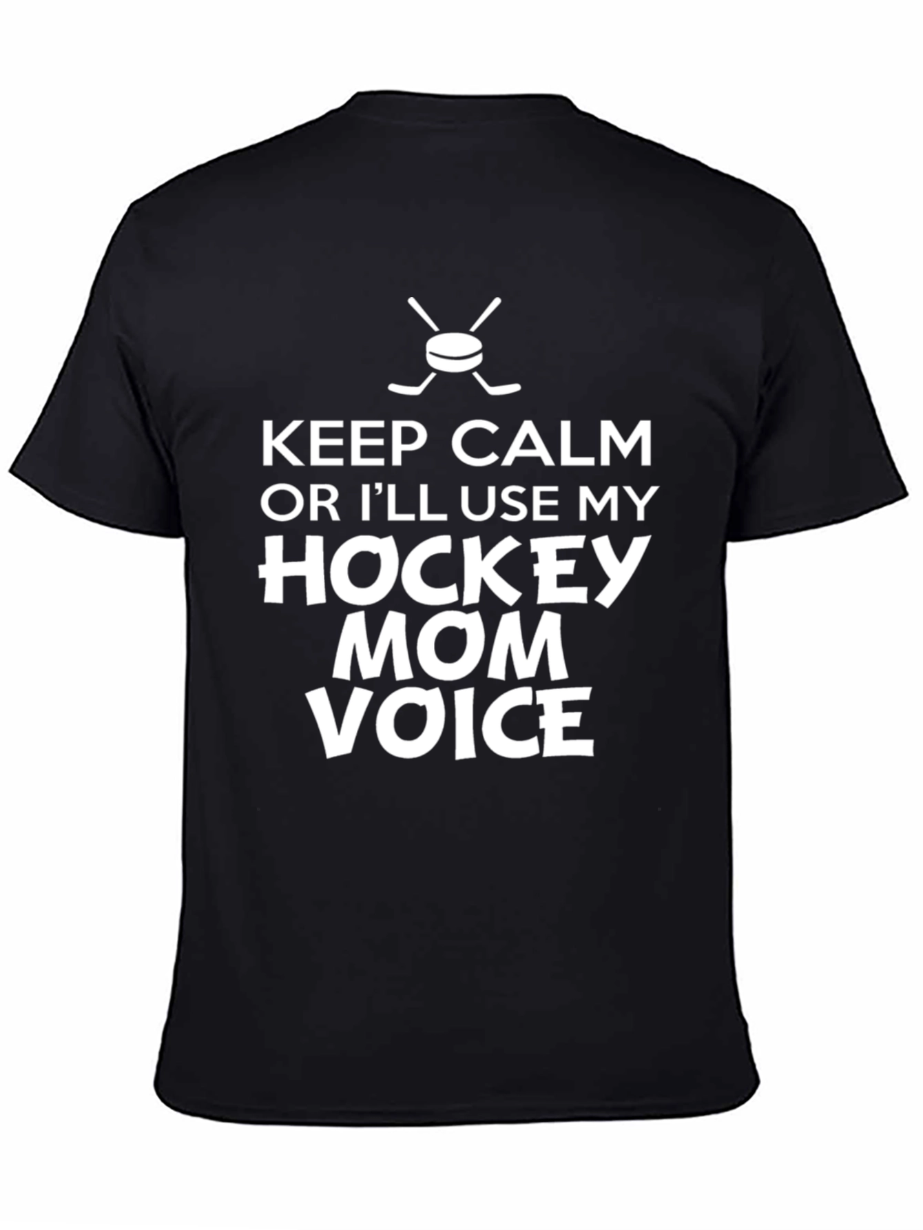 Keep Calm Hockey Mom T-Shirt - Funny Tee - 4