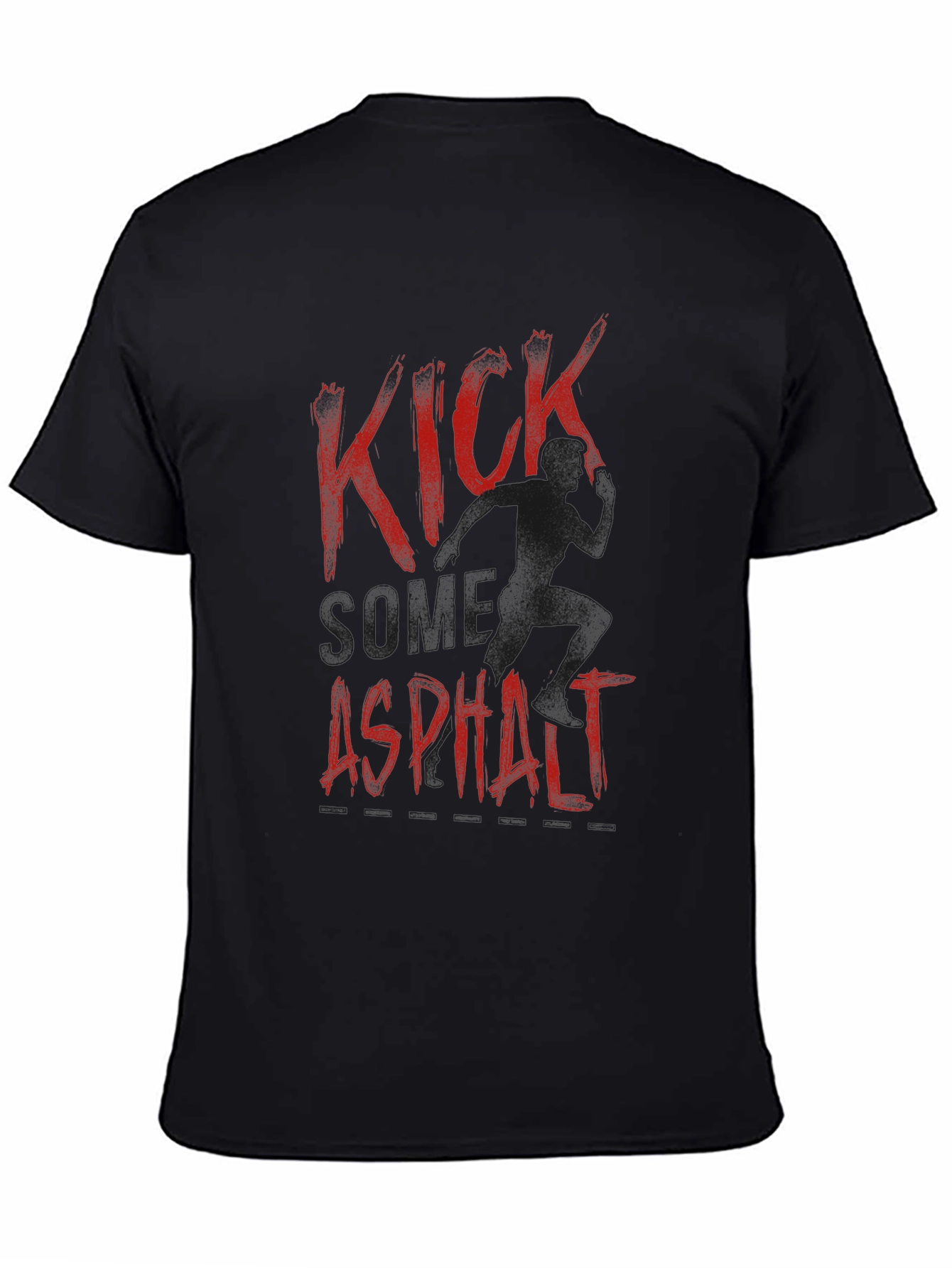 Black Kick Some Asphalt Graphic T-Shirt - Black view 4