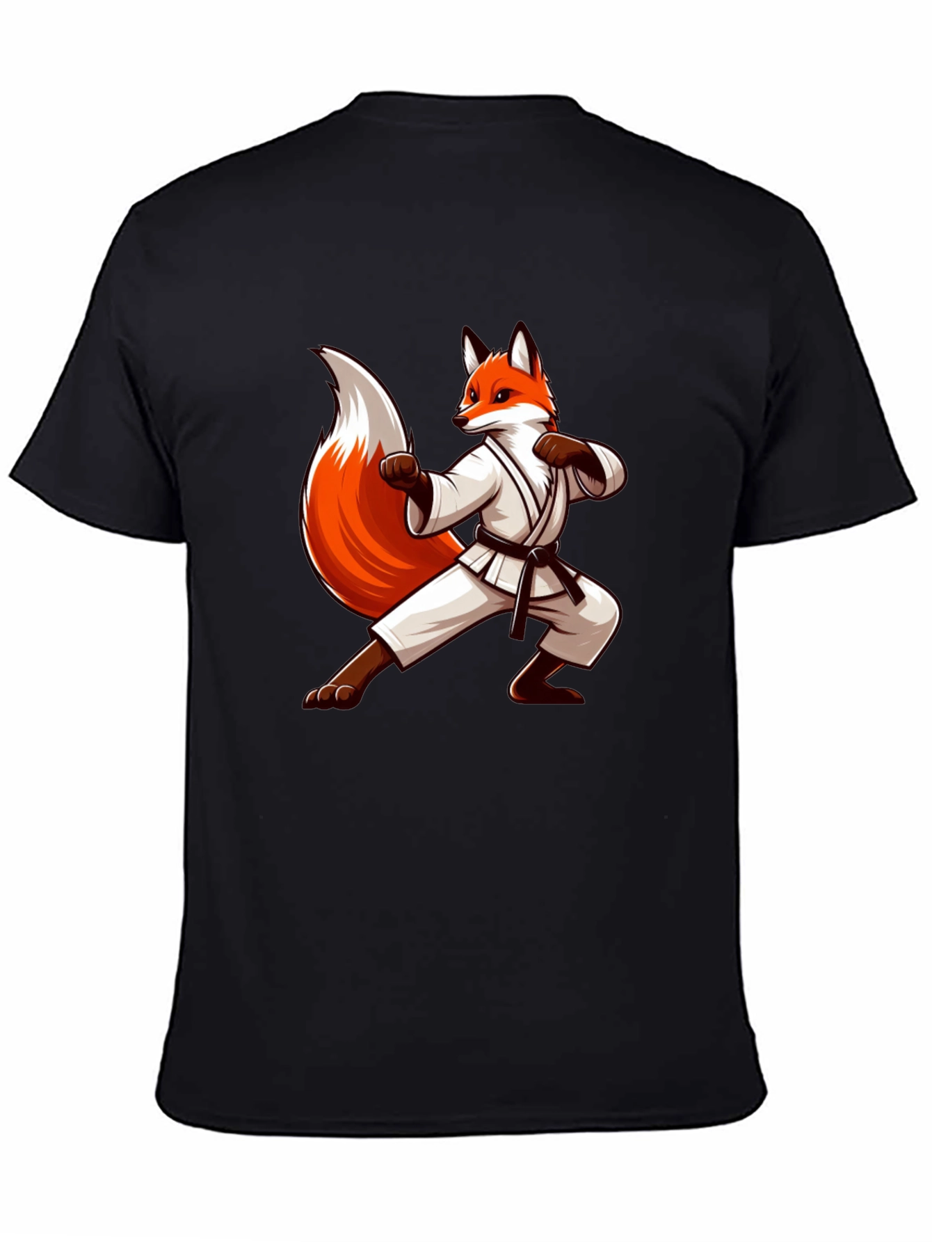 Black Fox Karate T-Shirt - Funny Martial Arts Tee view 4