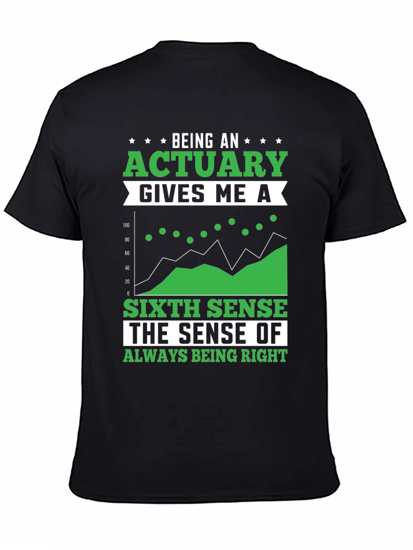 Black Actuary Sixth Sense Graphic T-Shirt view 4