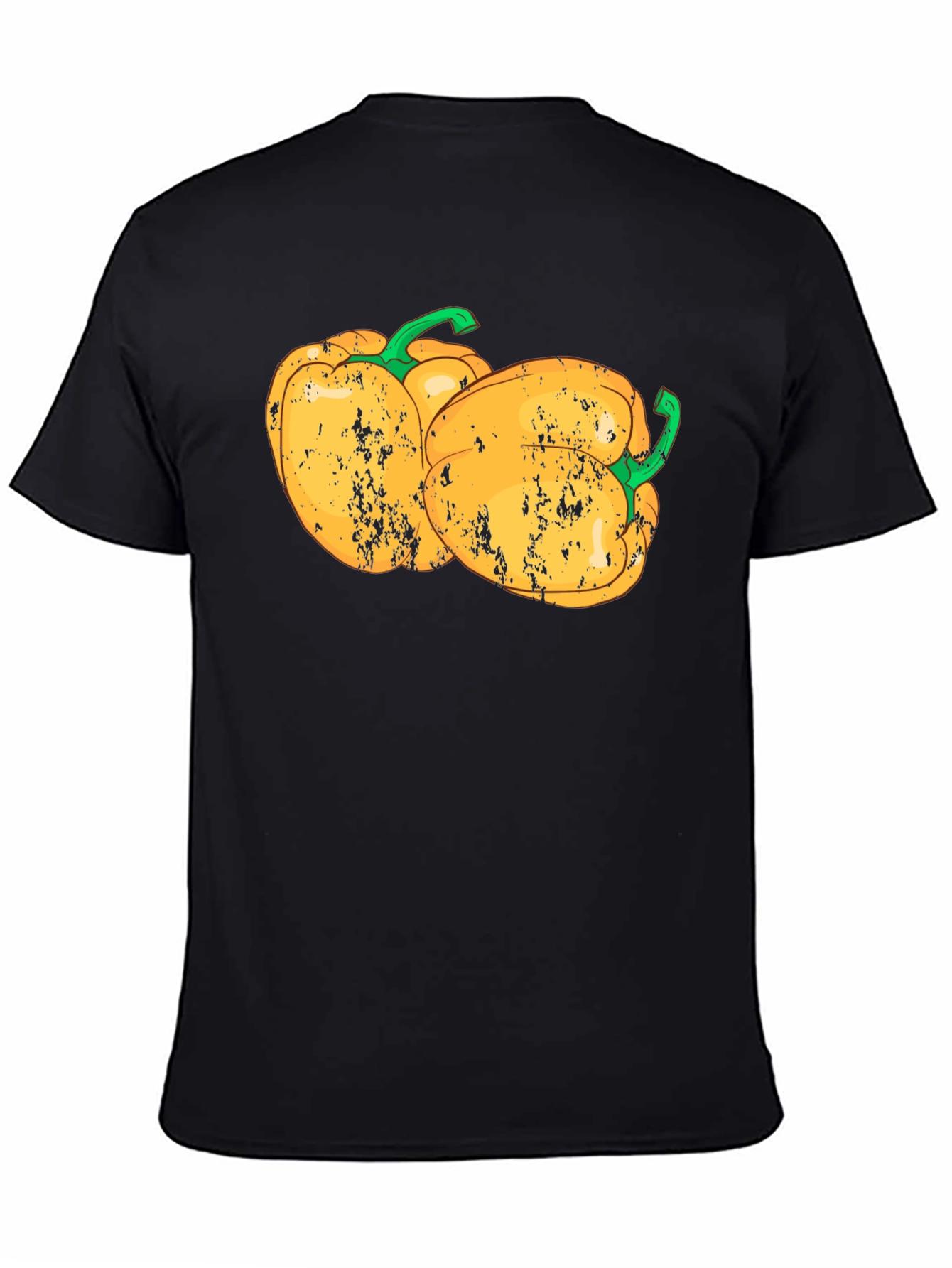 Black Yellow Pepper Graphic T-Shirt view 4