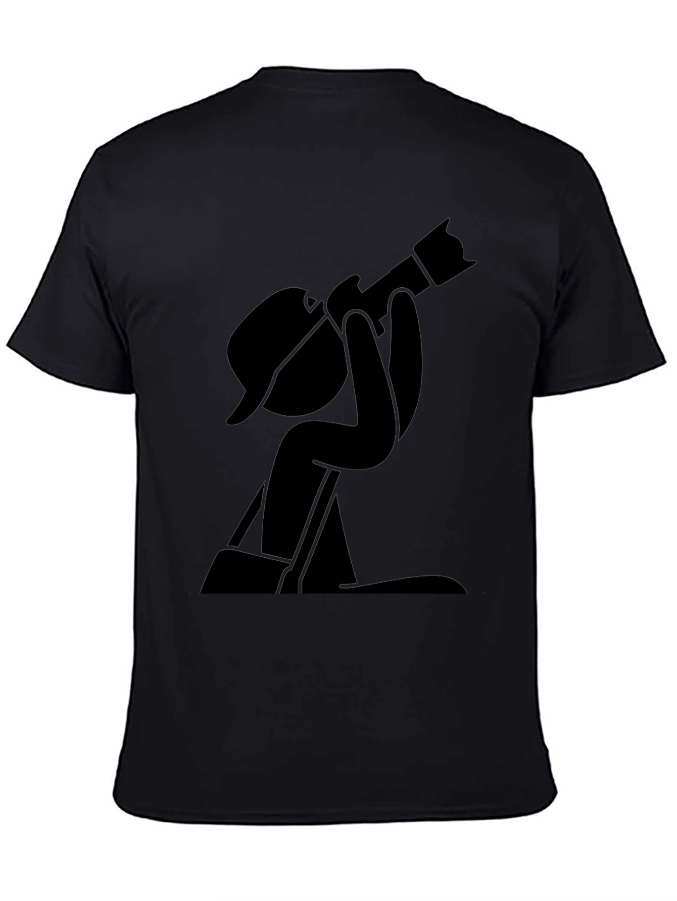 Black Photographer Graphic Black T-Shirt view 4