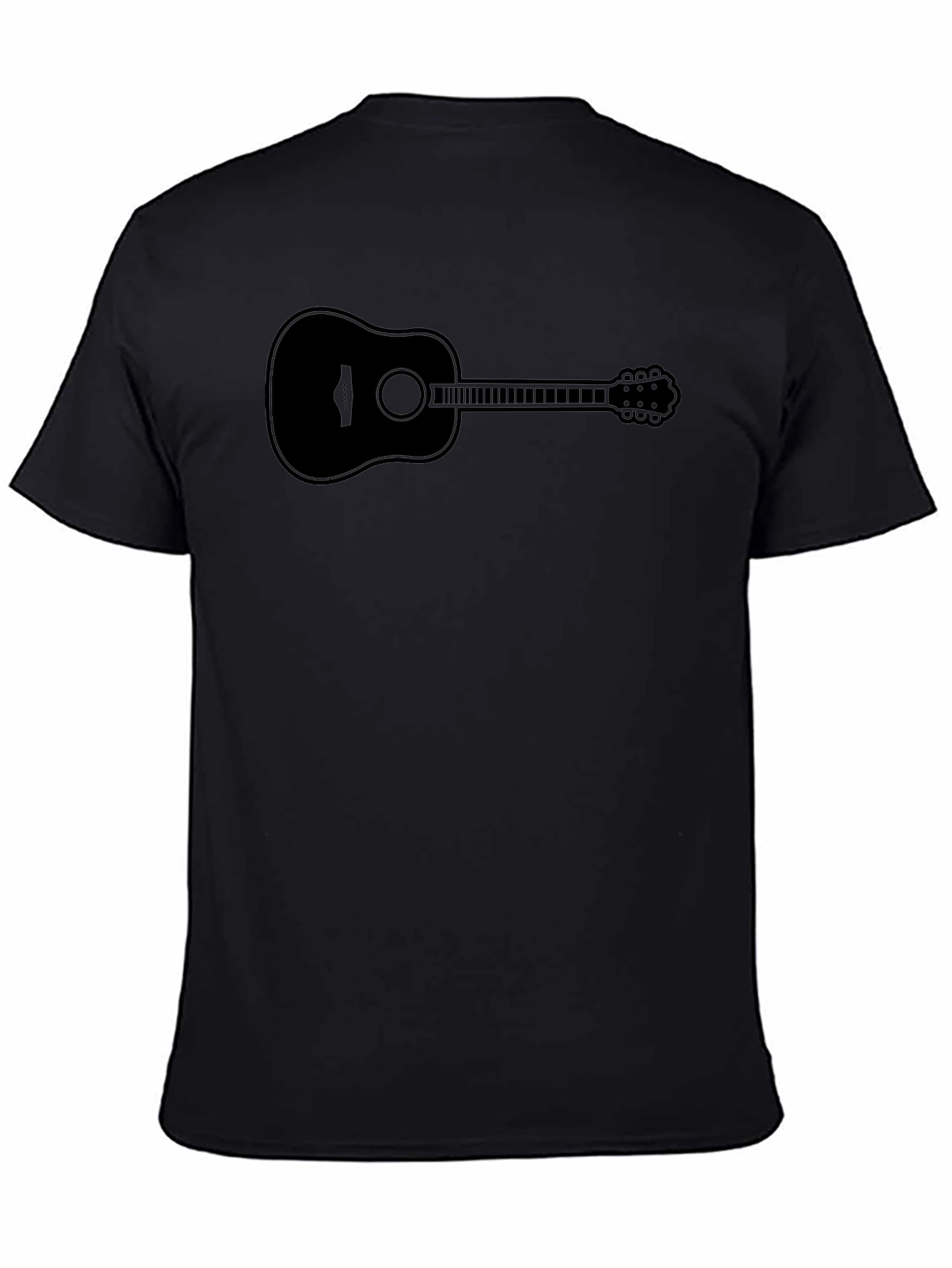 Black Guitar Graphic Tee - Classic Black T-Shirt view 4