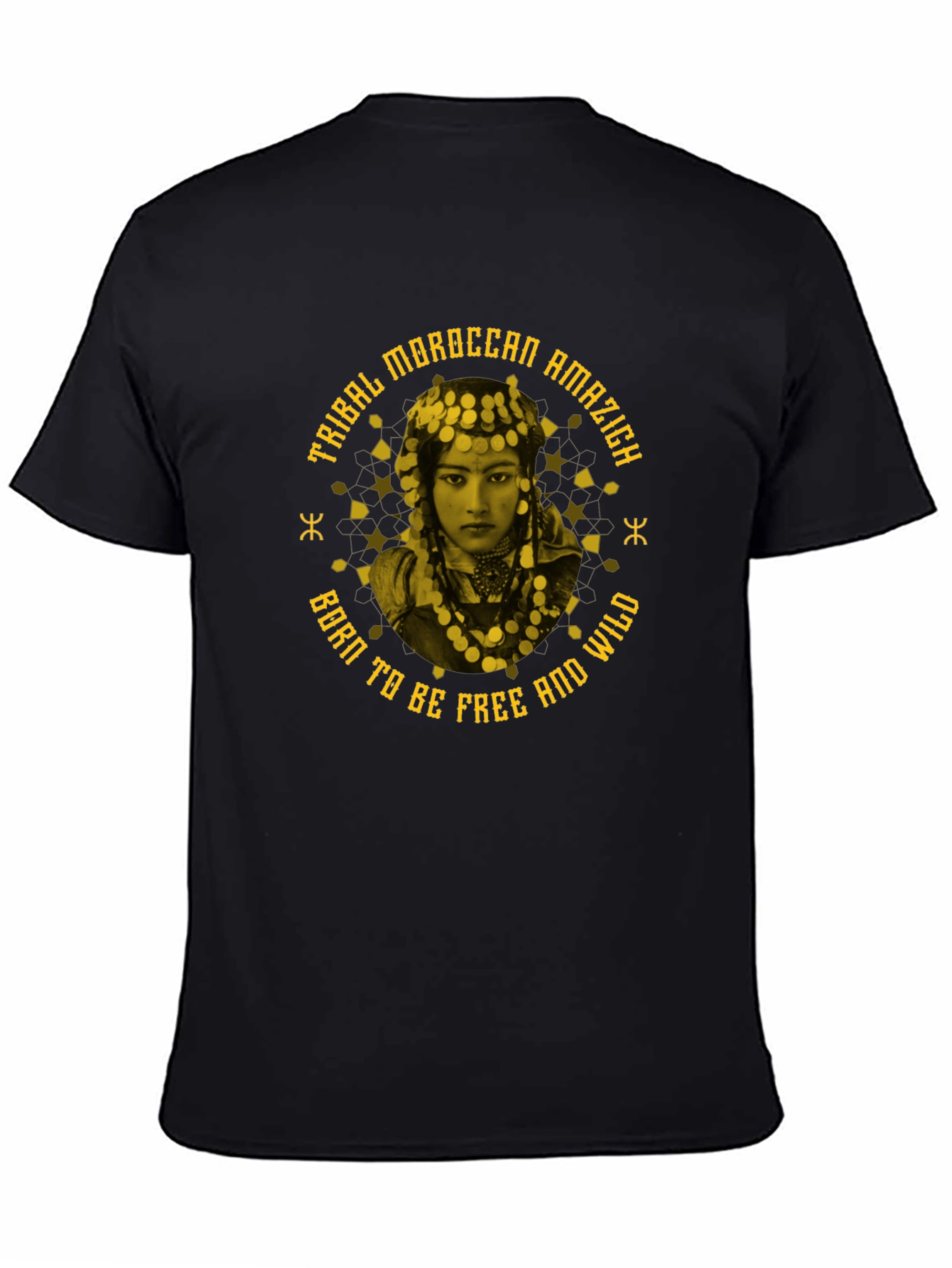 Black Tribal Moroccan Amazigh Graphic Tee view 4