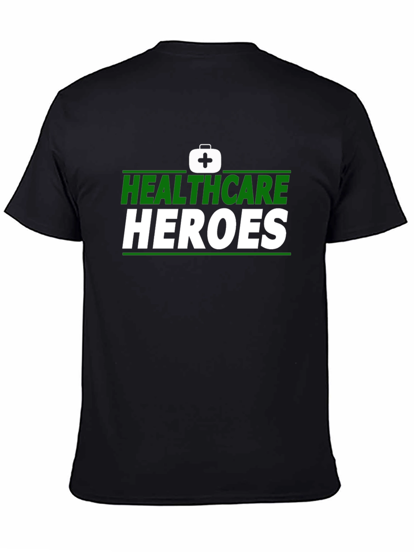 Black Healthcare Heroes Graphic T-Shirt view 4
