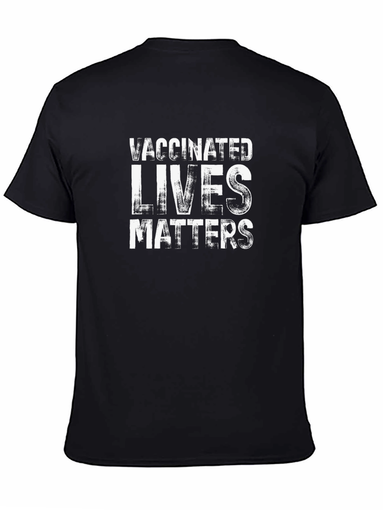 Black Vaccinated Lives Matter Graphic Tee - Black view 4