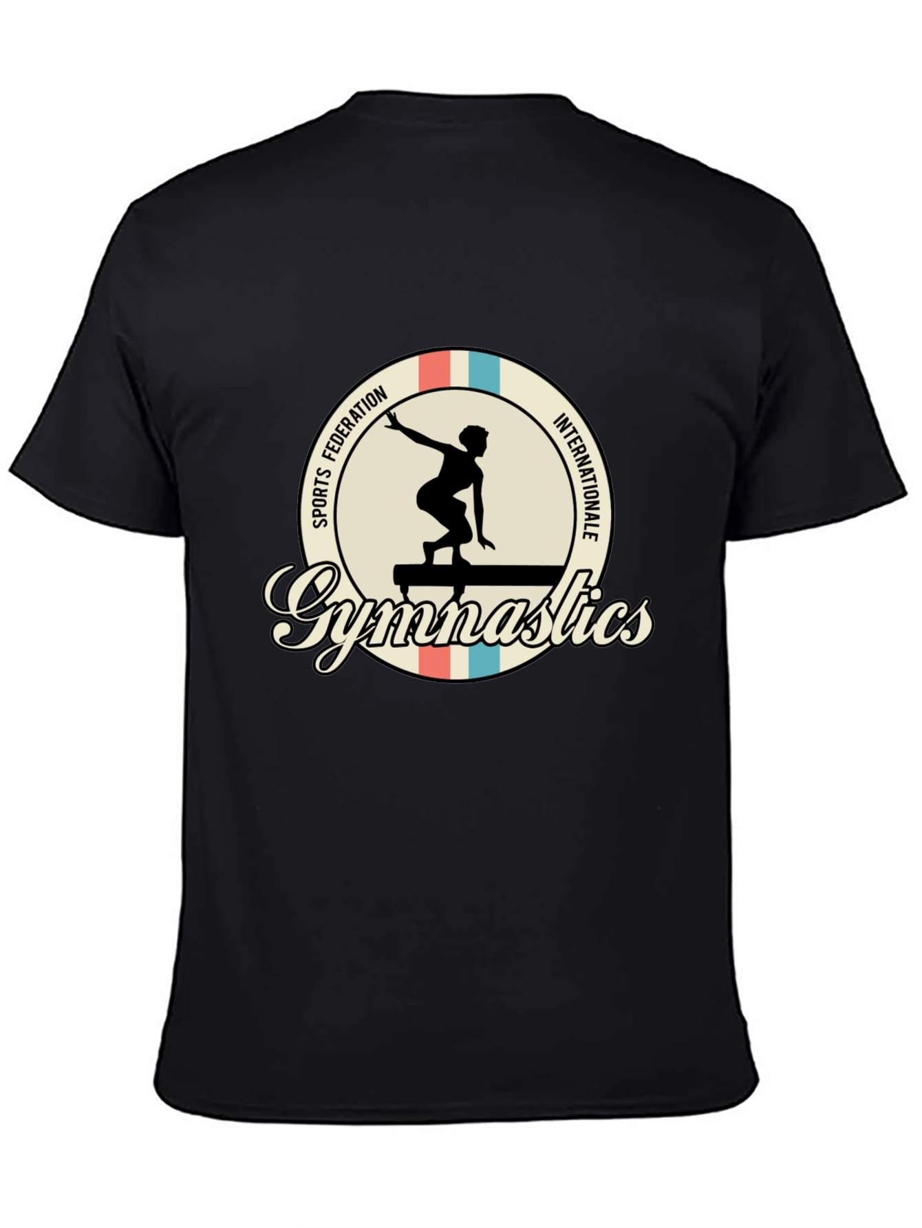 Black Gymnastics T-Shirt: Sports Federation Internationale view 4
