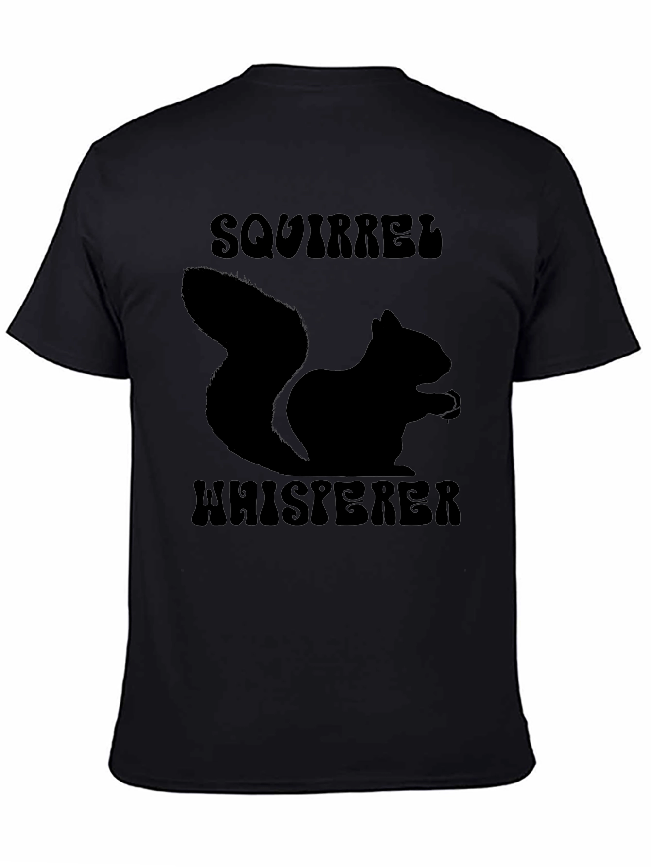 Black Squirrel Whisperer Graphic Tee - Black view 4