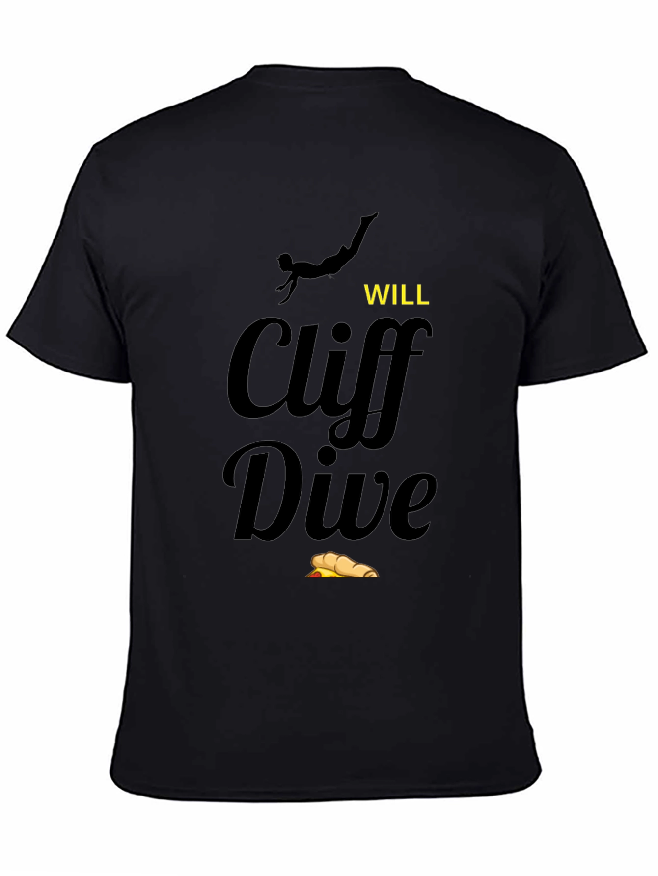 Black Cliff Dive T-Shirt - Novelty Humor Tee view 4