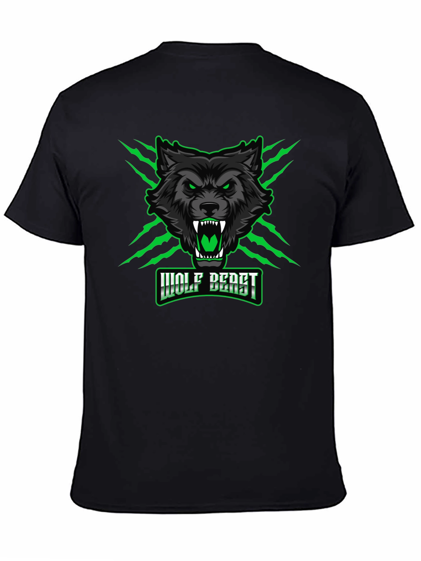 Black Wolf Beast Graphic Tee - Fierce & Bold Design view 4