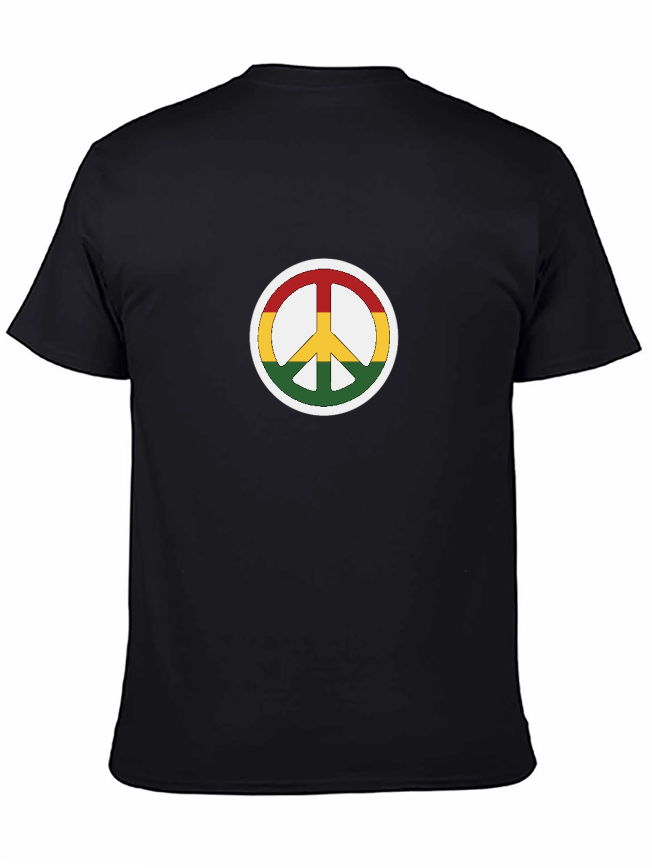 Black Rasta Peace Sign Graphic Tee view 4