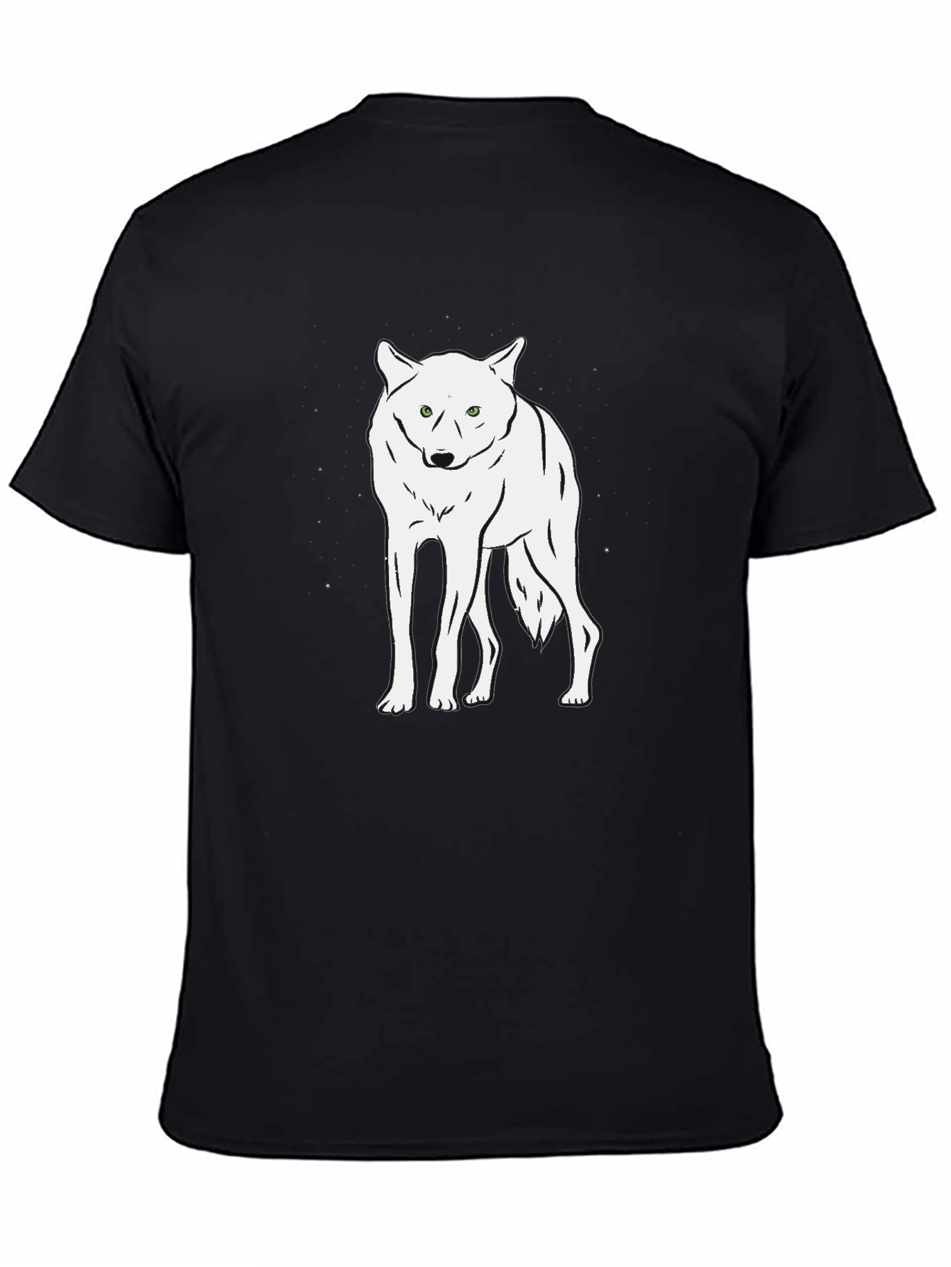 Black Black Wolf Graphic Tee - Stylish Casual Wear view 4