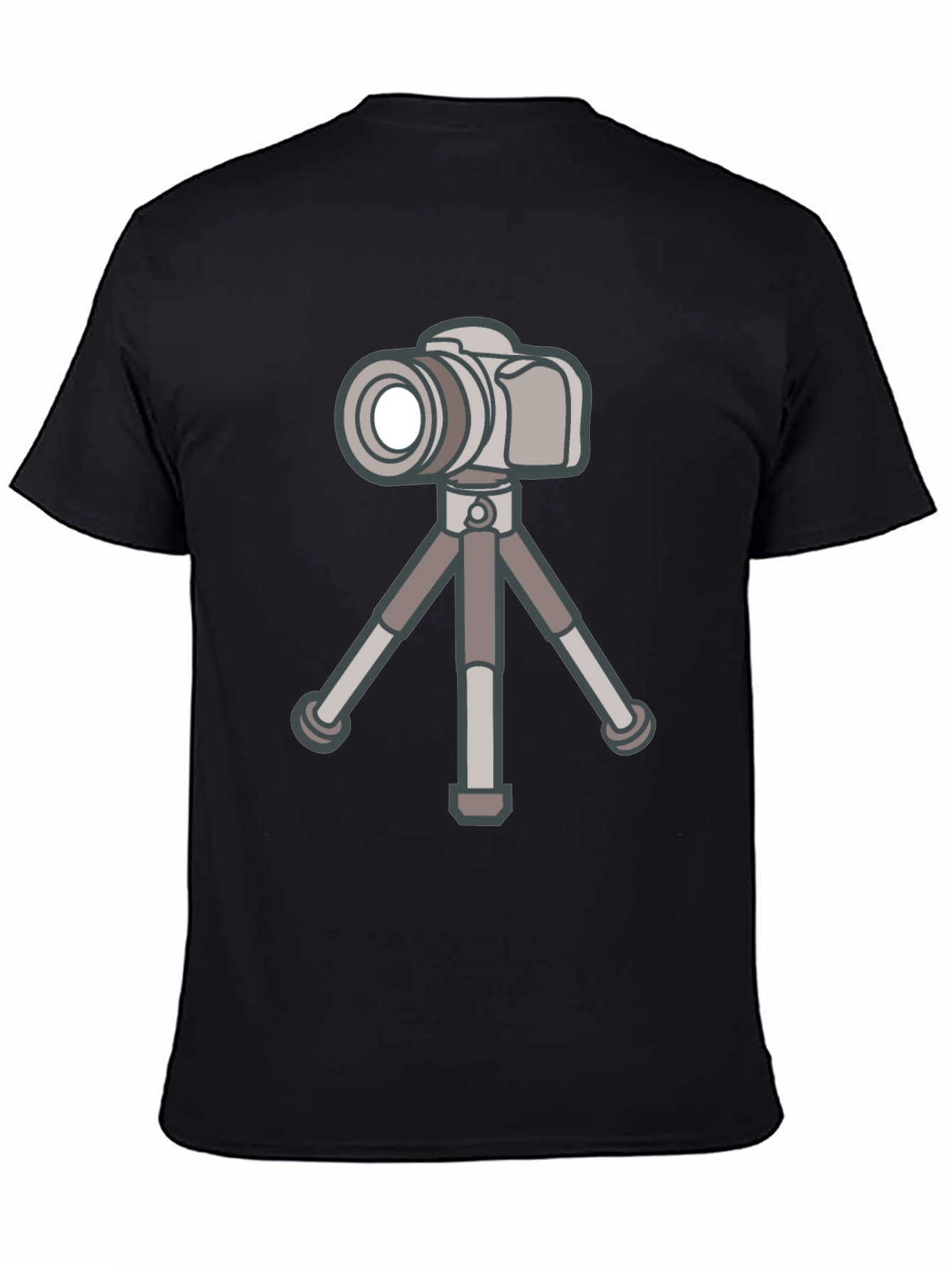 Black Camera on Tripod Graphic Tee - Photography Lover Shirt view 4