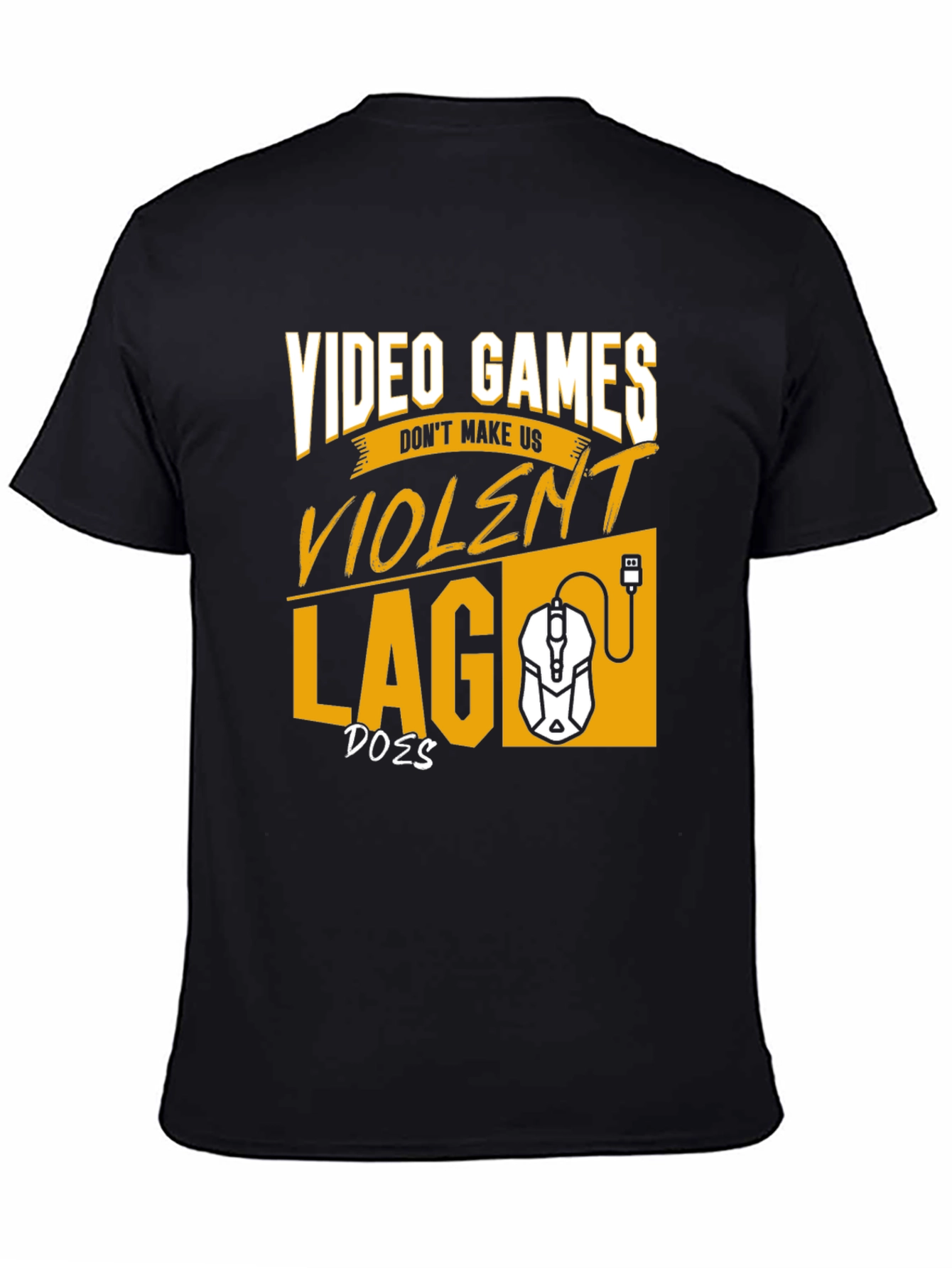 Black Gamer T-Shirt: Video Games Don't Make Us Violent view 4