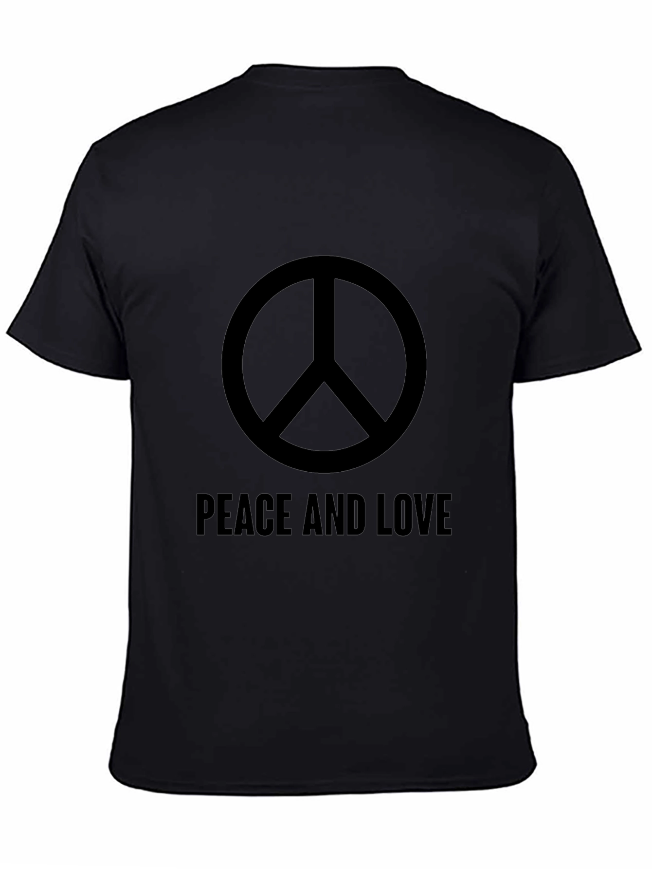 Black Peace and Love Graphic T-Shirt view 4