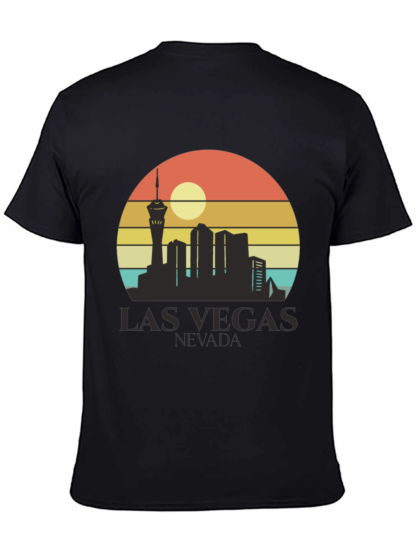 Black Las Vegas Nevada Skyline Graphic Tee view 4
