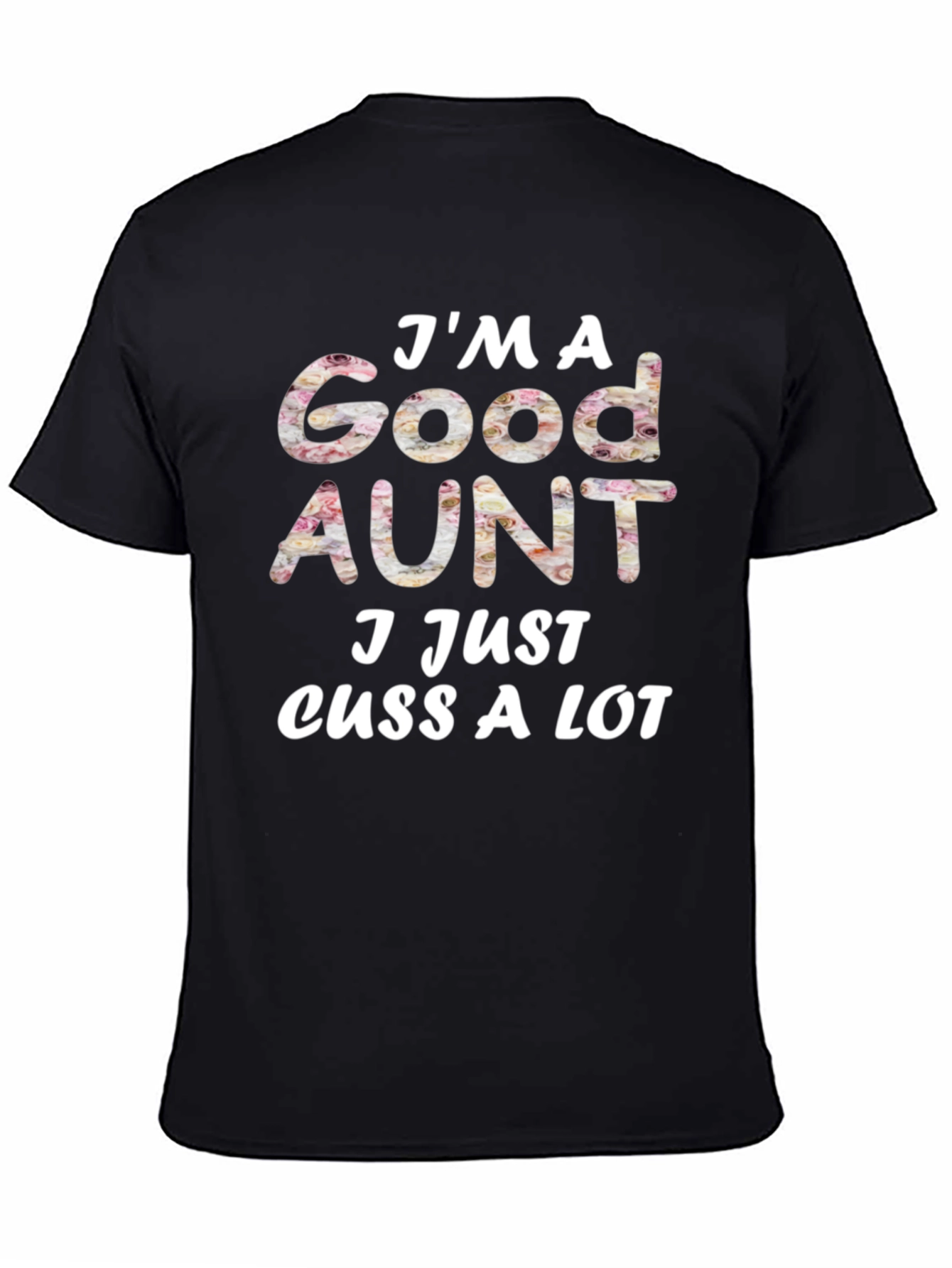 Black Funny "Good Aunt" Graphic Tee view 4