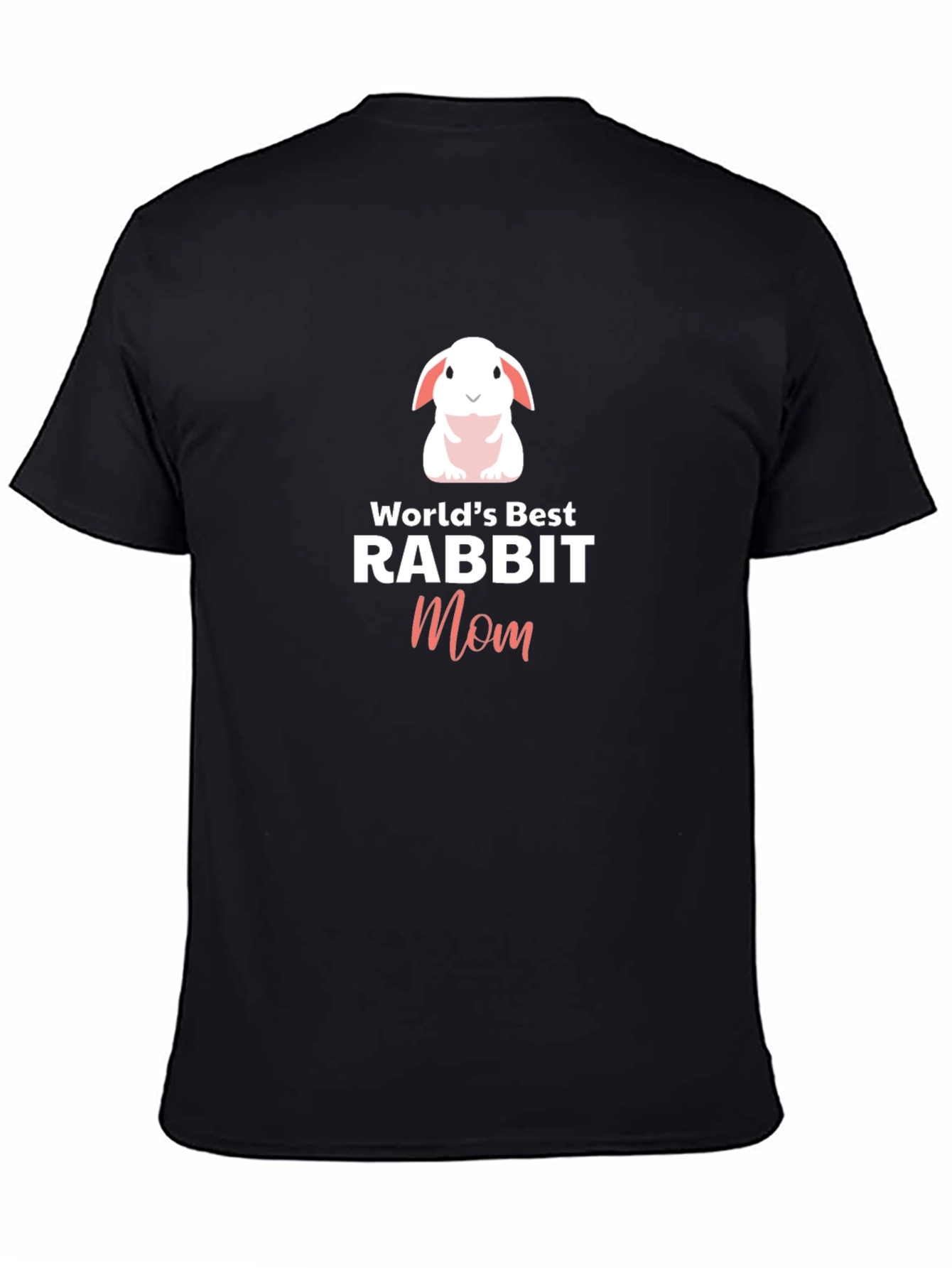 Black World's Best Rabbit Mom T-Shirt view 4
