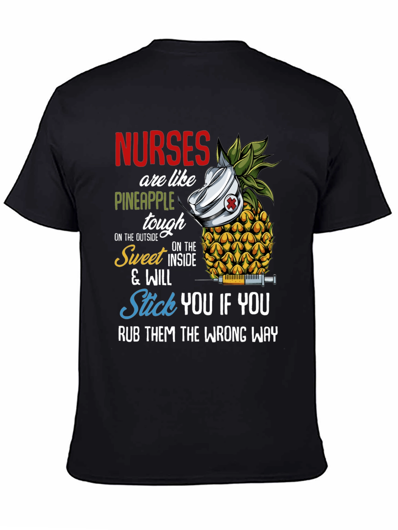 Black Nurses Are Like Pineapple Funny T-Shirt view 4