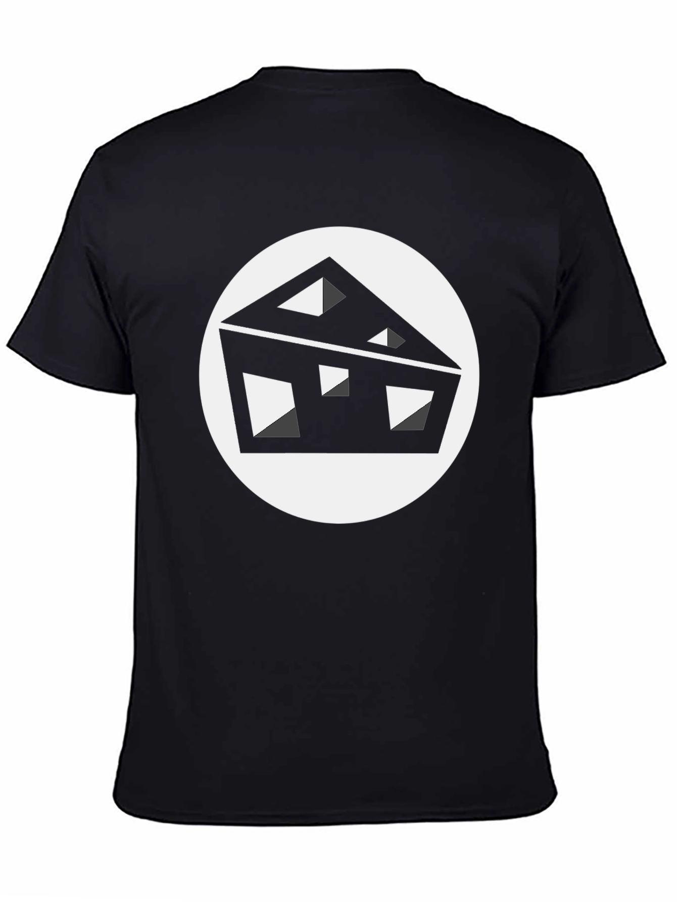 Black Modern Abstract Tee - Black view 4