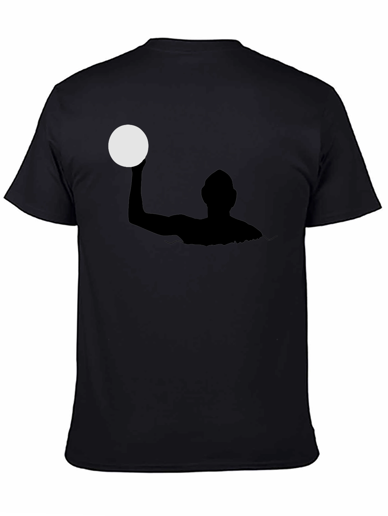 Black Water Polo Silhouette Black T-Shirt view 4
