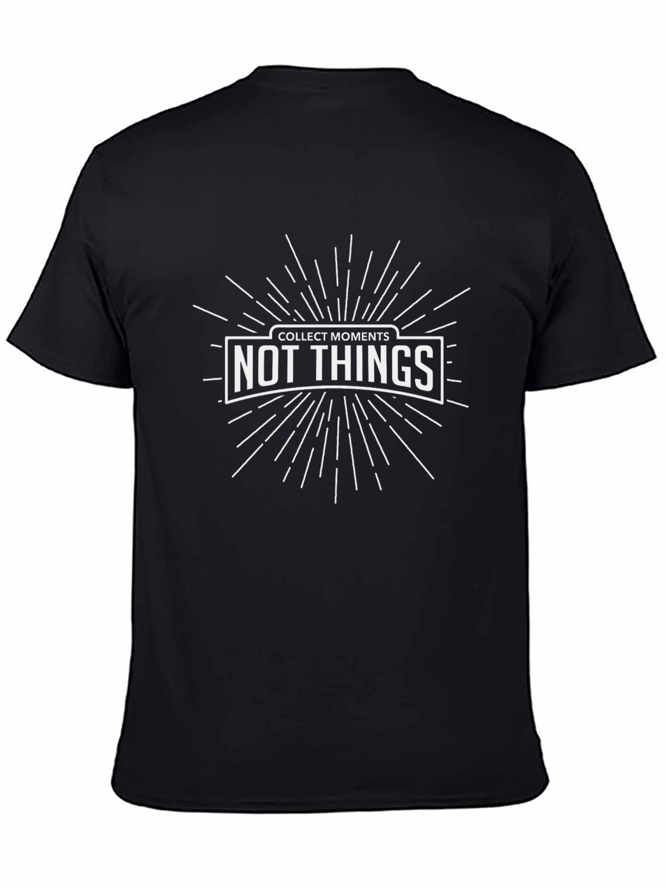 Black Collect Moments Not Things Graphic T-Shirt view 4