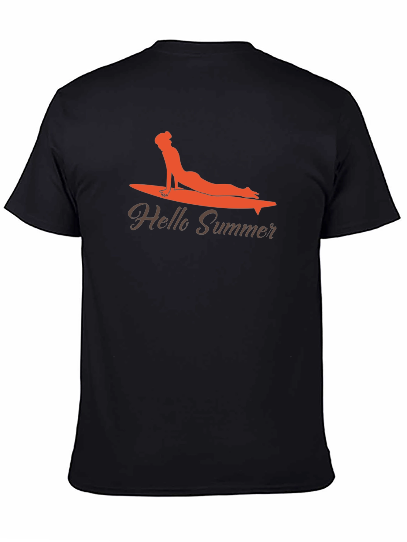 Black Hello Summer Surf Yoga Tee view 4
